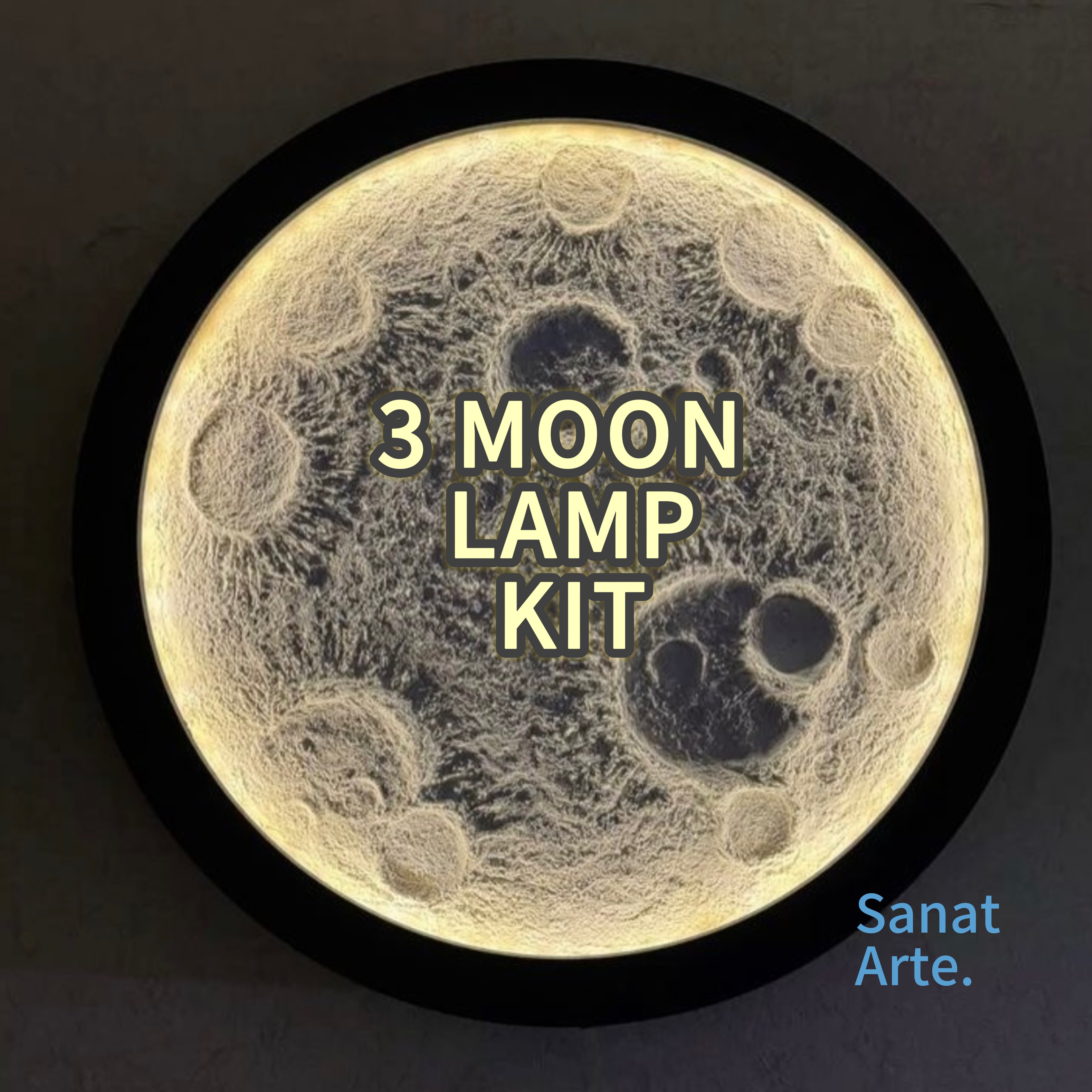 3D Moon Lamp Kit - 3 Boyutlu Ay Lamba Kiti