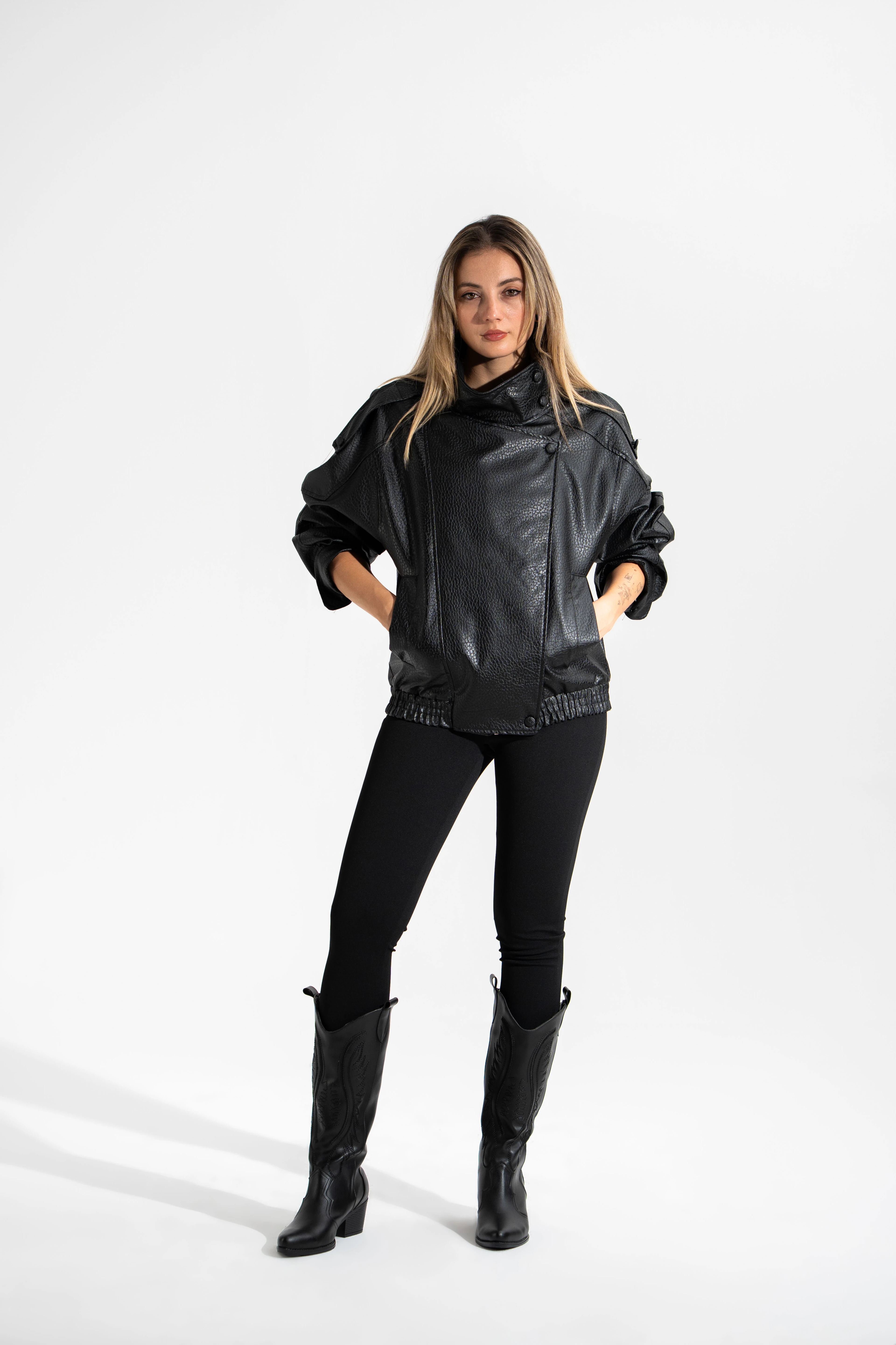 Wintage Bomber Model Suni Deri Mont