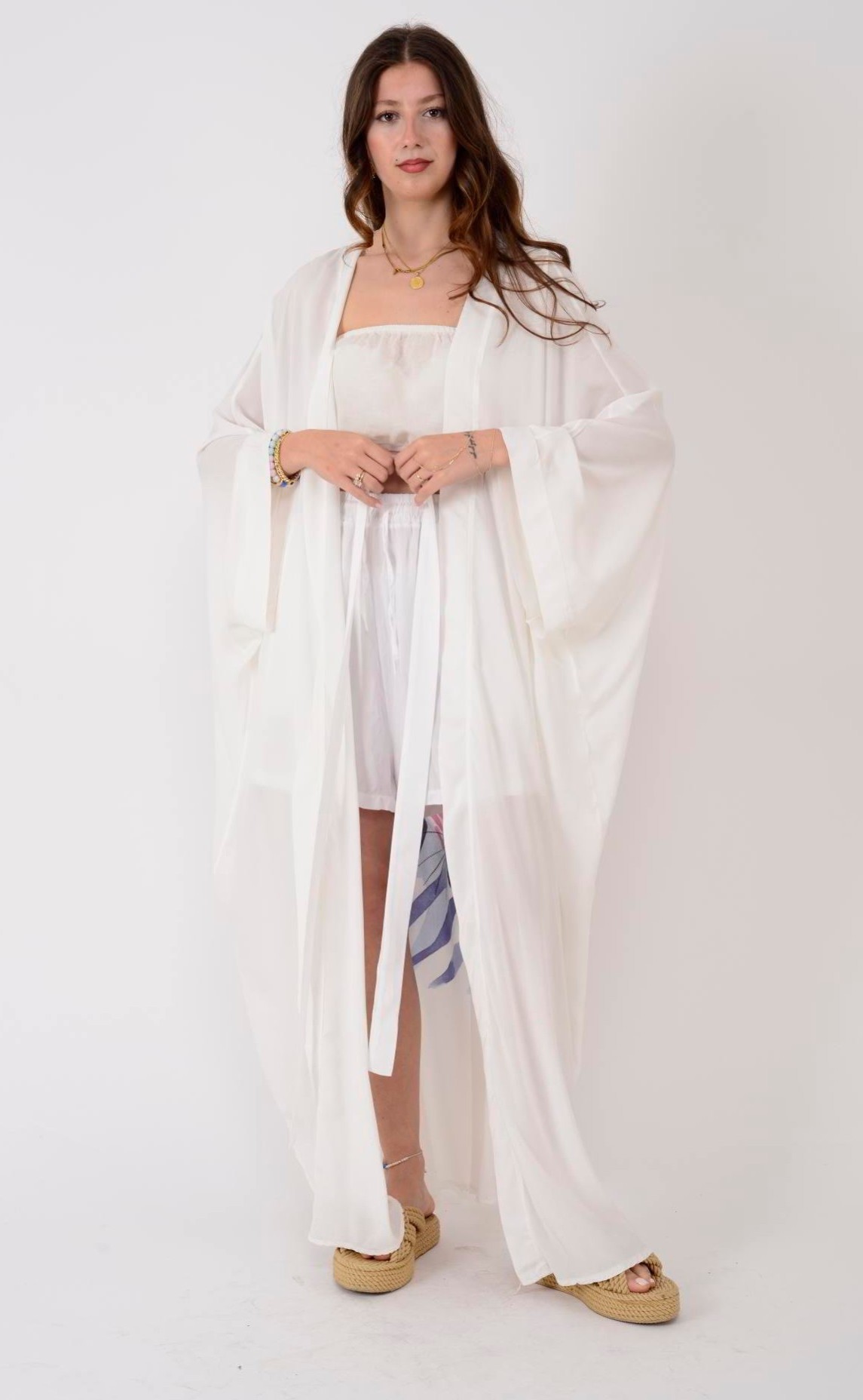 İtalyan,Zebra Desen Kimono