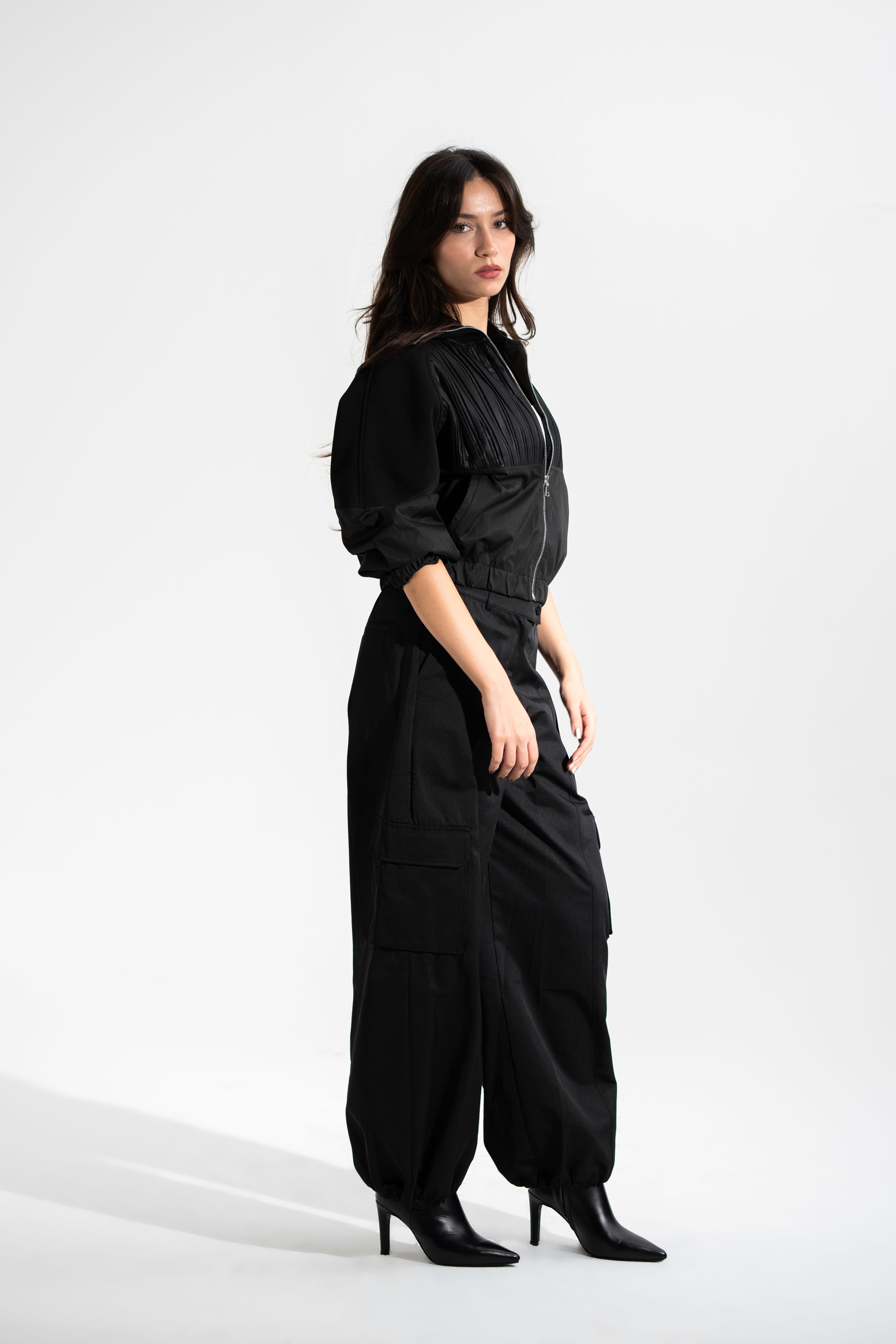 Premium Kumaş,Kargo Pantolon-Siyah