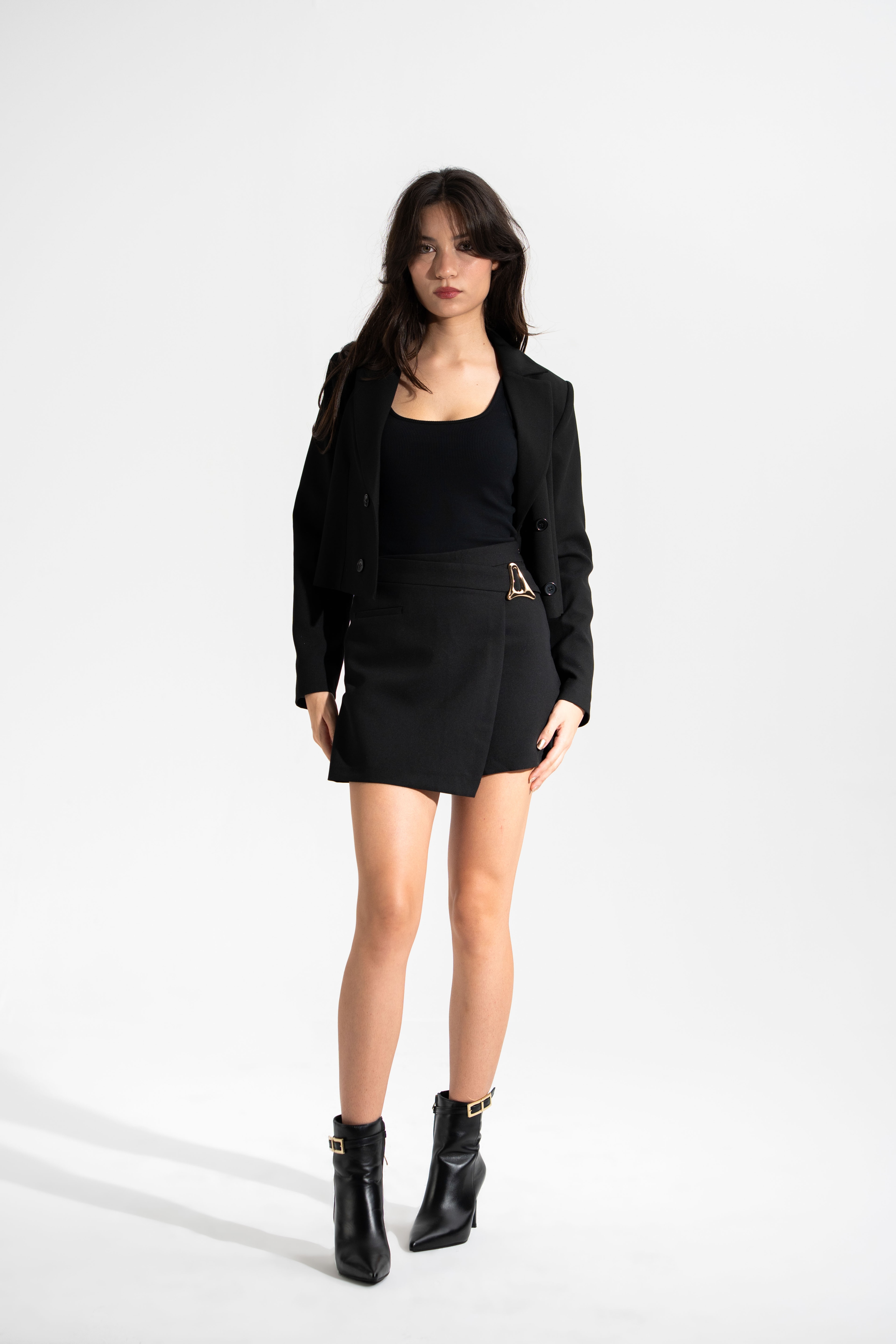 Gold Tokalı,Anvelop Şort Etek