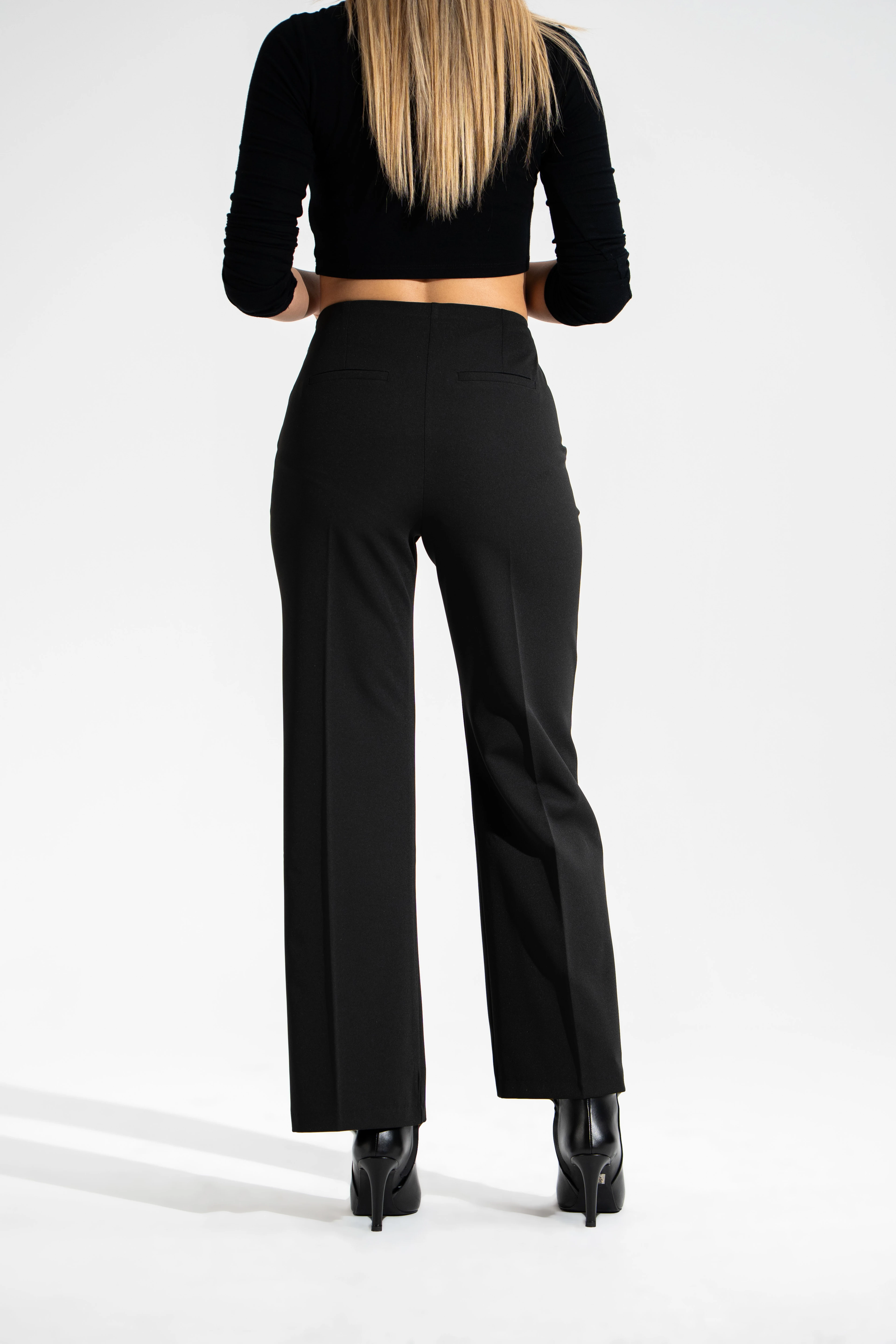 Muhteşem Klıp,Önü Tokalı,Yandan Fermuarlı Kumaş Pantolon