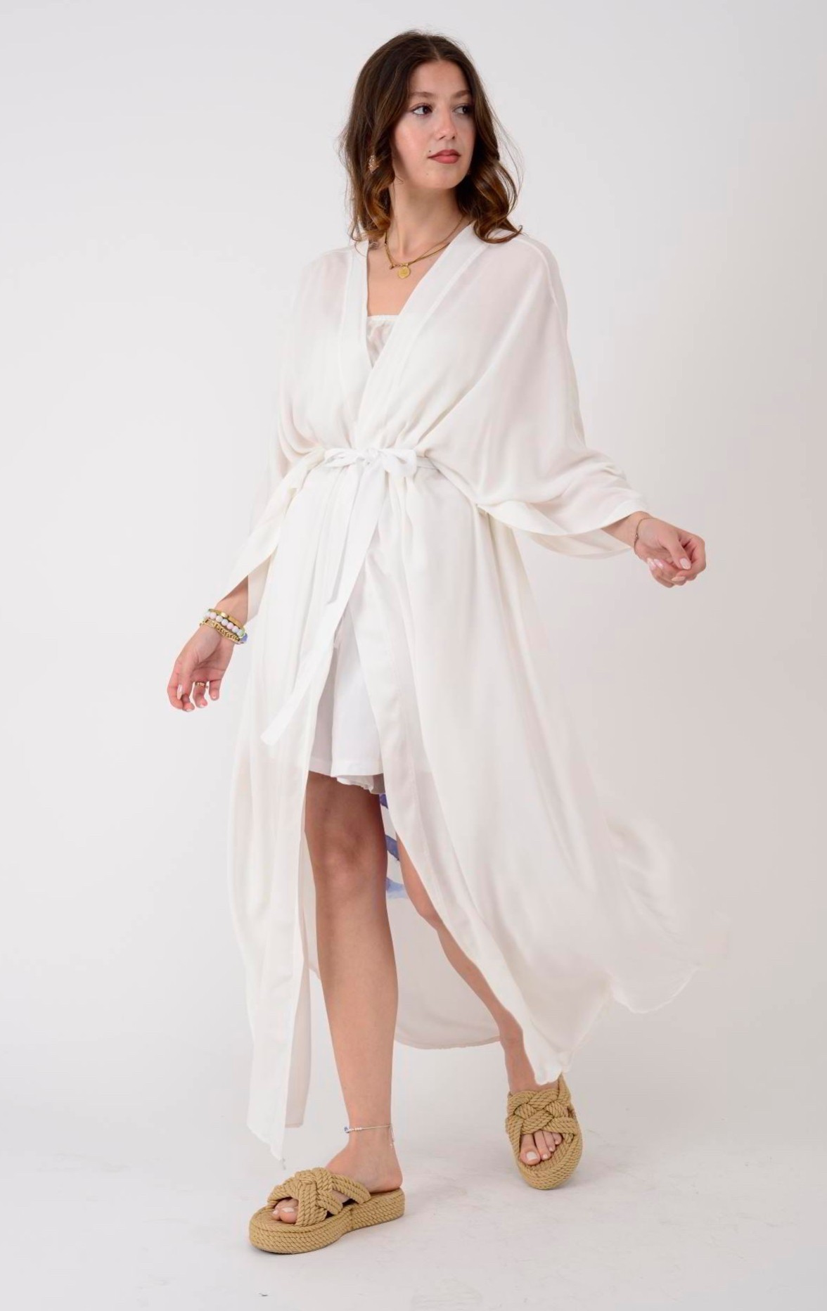İtalyan,Zebra Desen Kimono