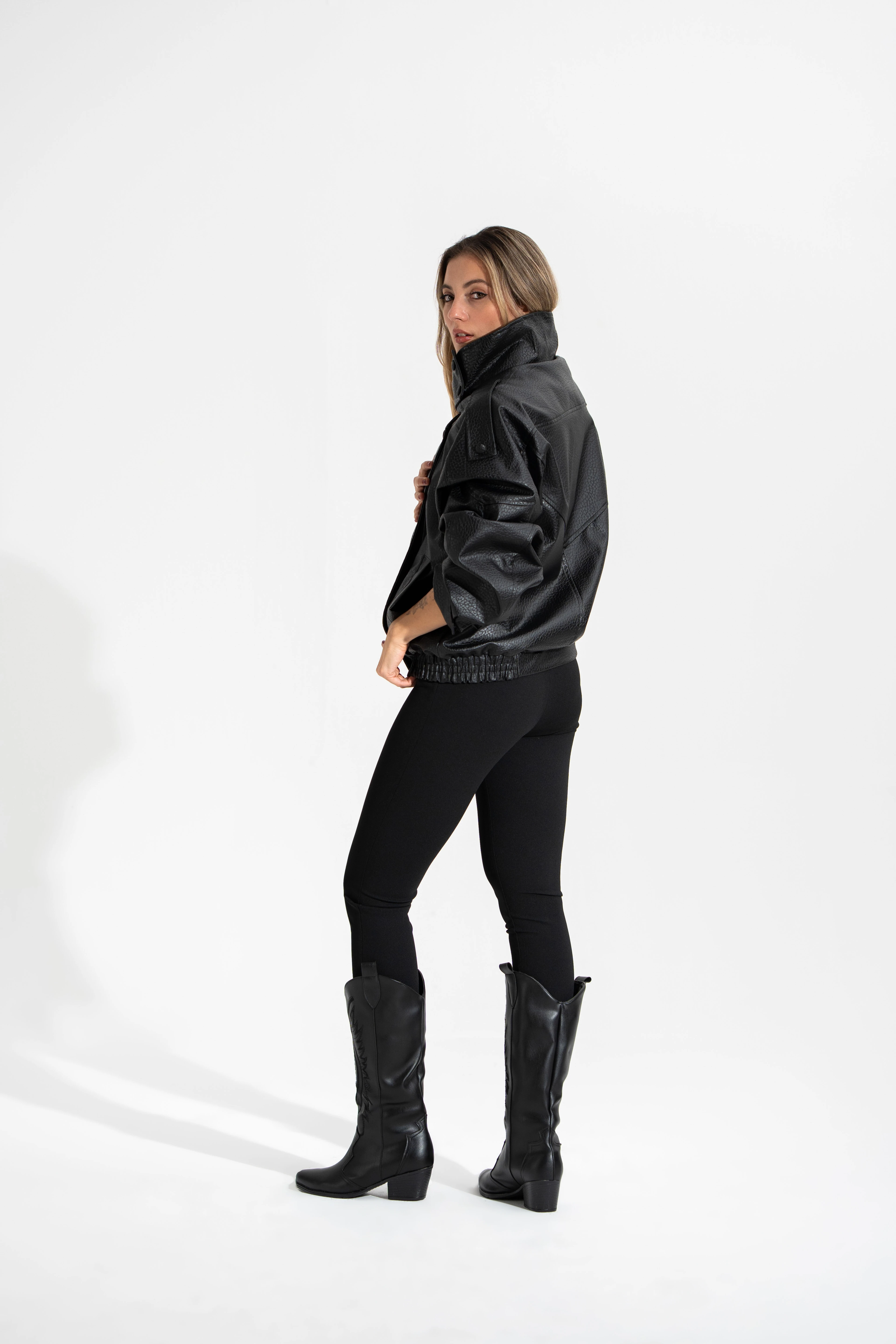 Wintage Bomber Model Suni Deri Mont