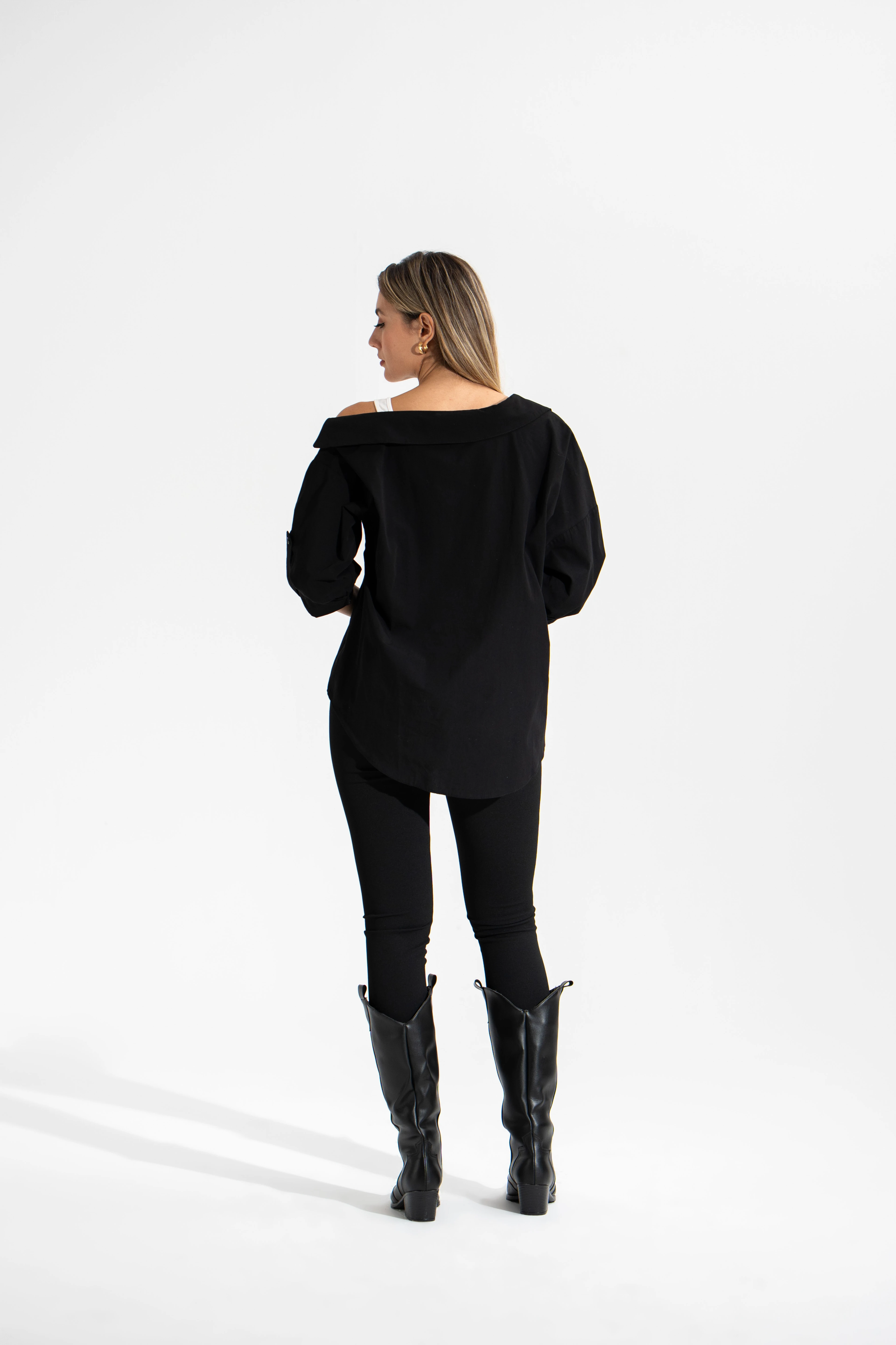 Düşük Omuz,Atlet Detaylı Tasarım Gömlek