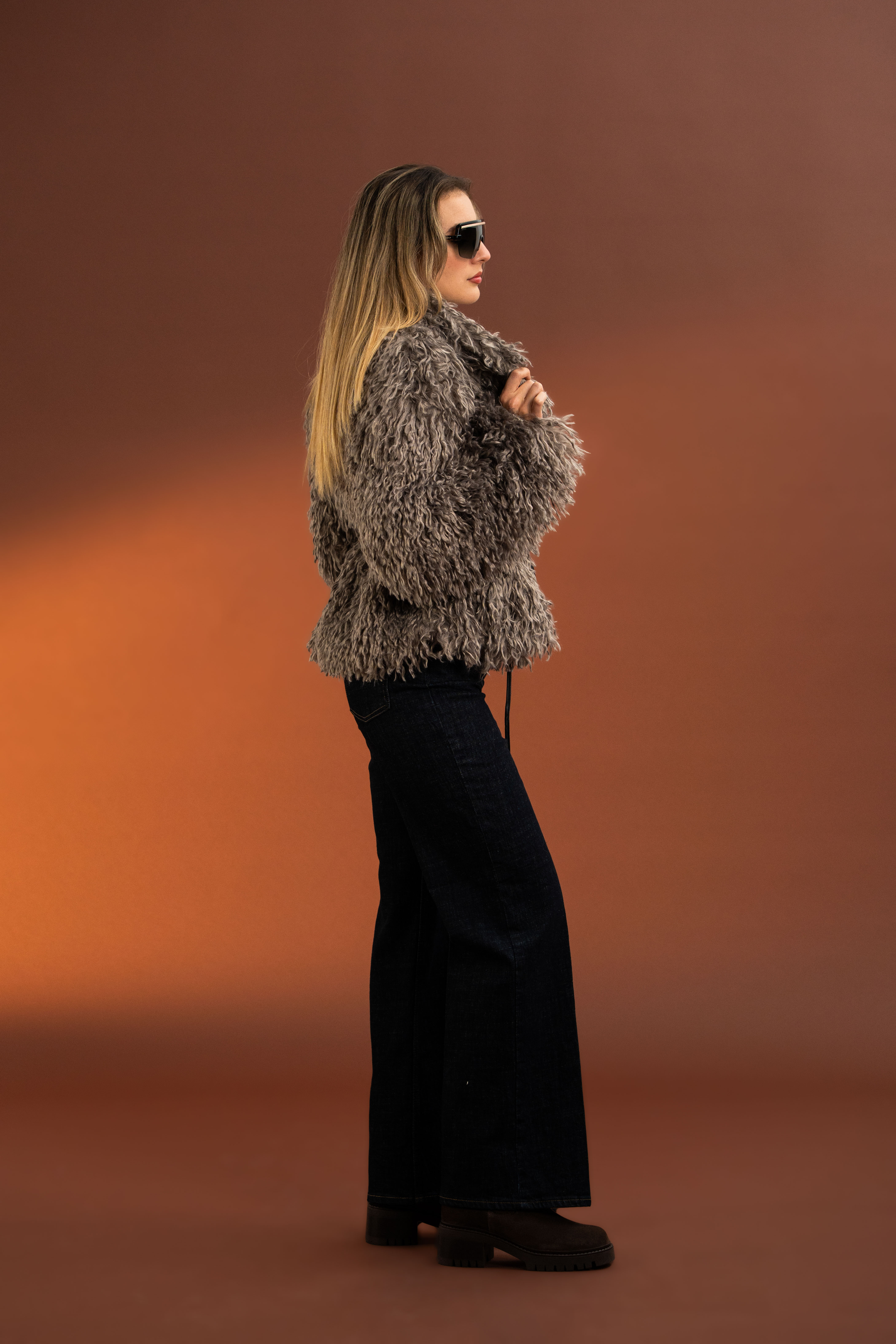 Geniş Yakalı,Normal Boy,Kuşaklı, Yapay Kürk