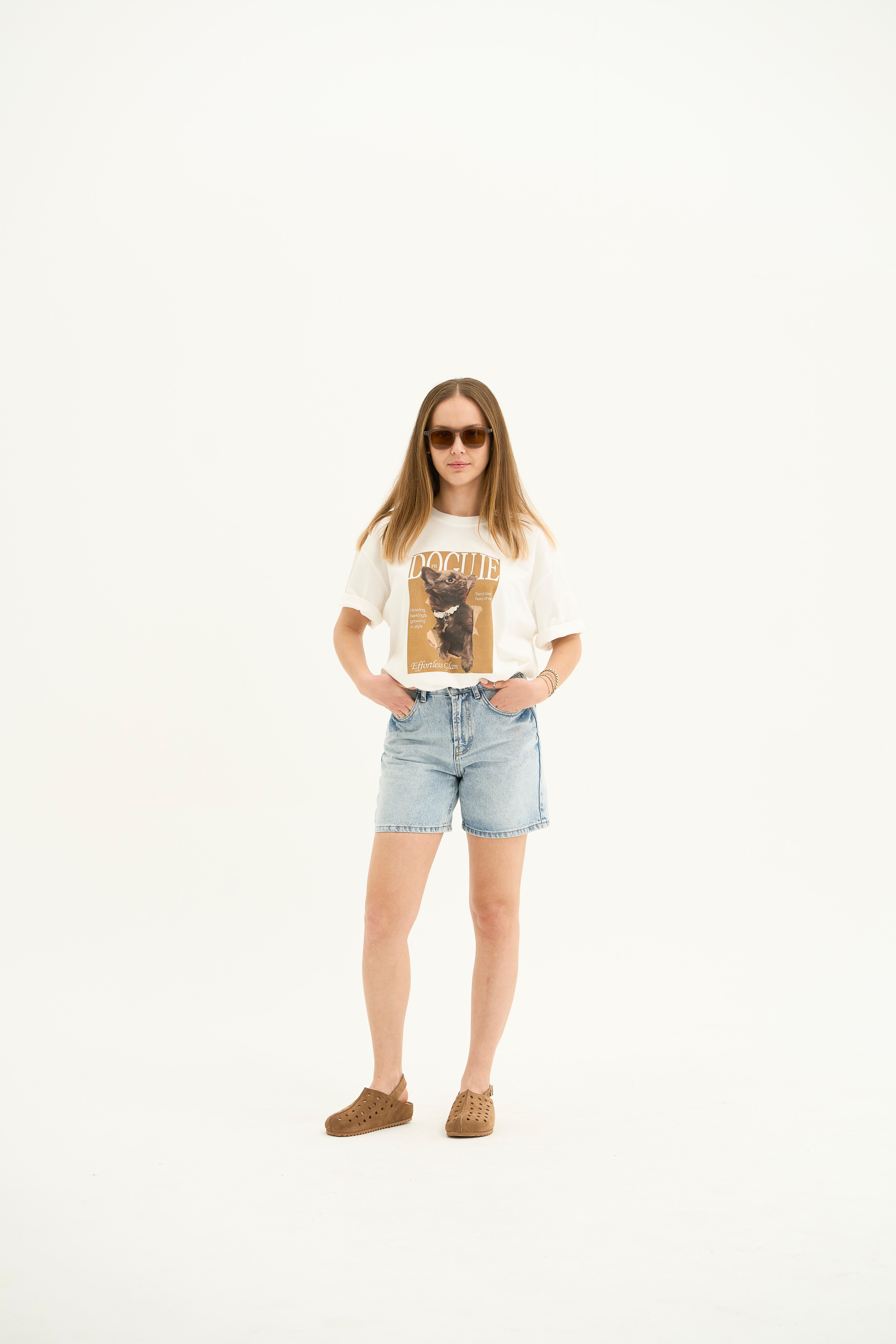Dog Baskılı Pamuk T-Shirt