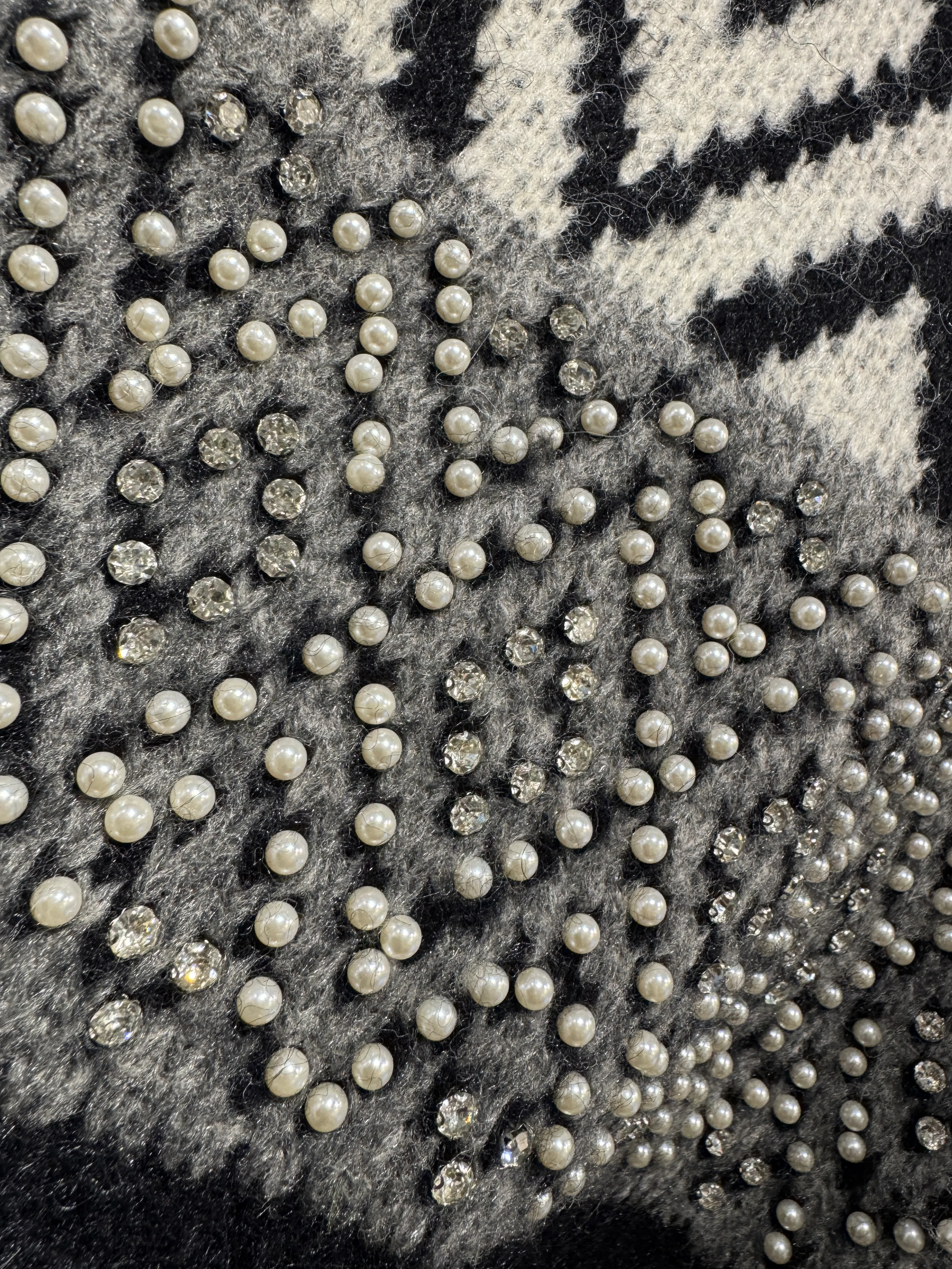 Premium Kalite,İnci İşlemeli Yün Kazak