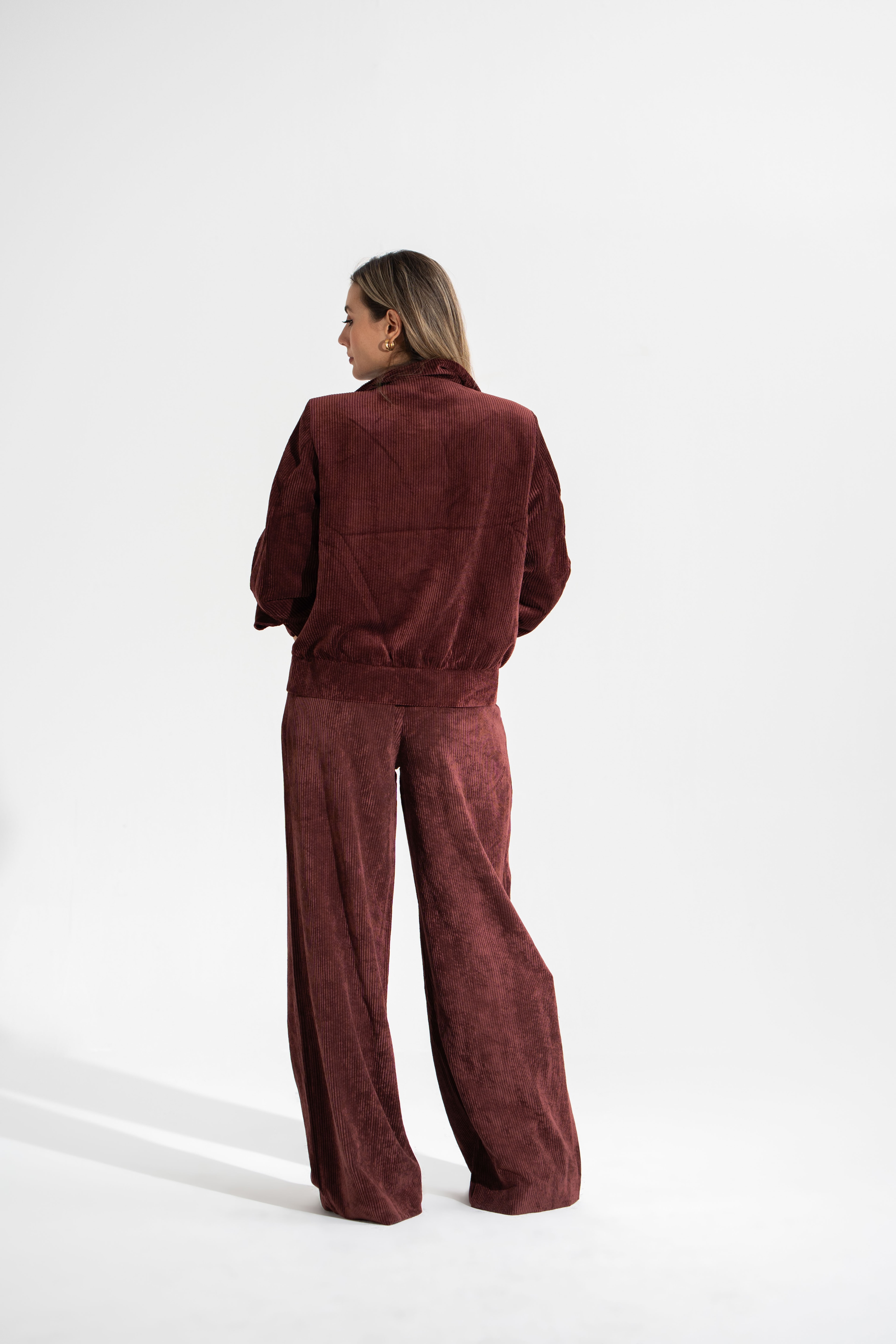 Tencel Kadife Takım-Bordo