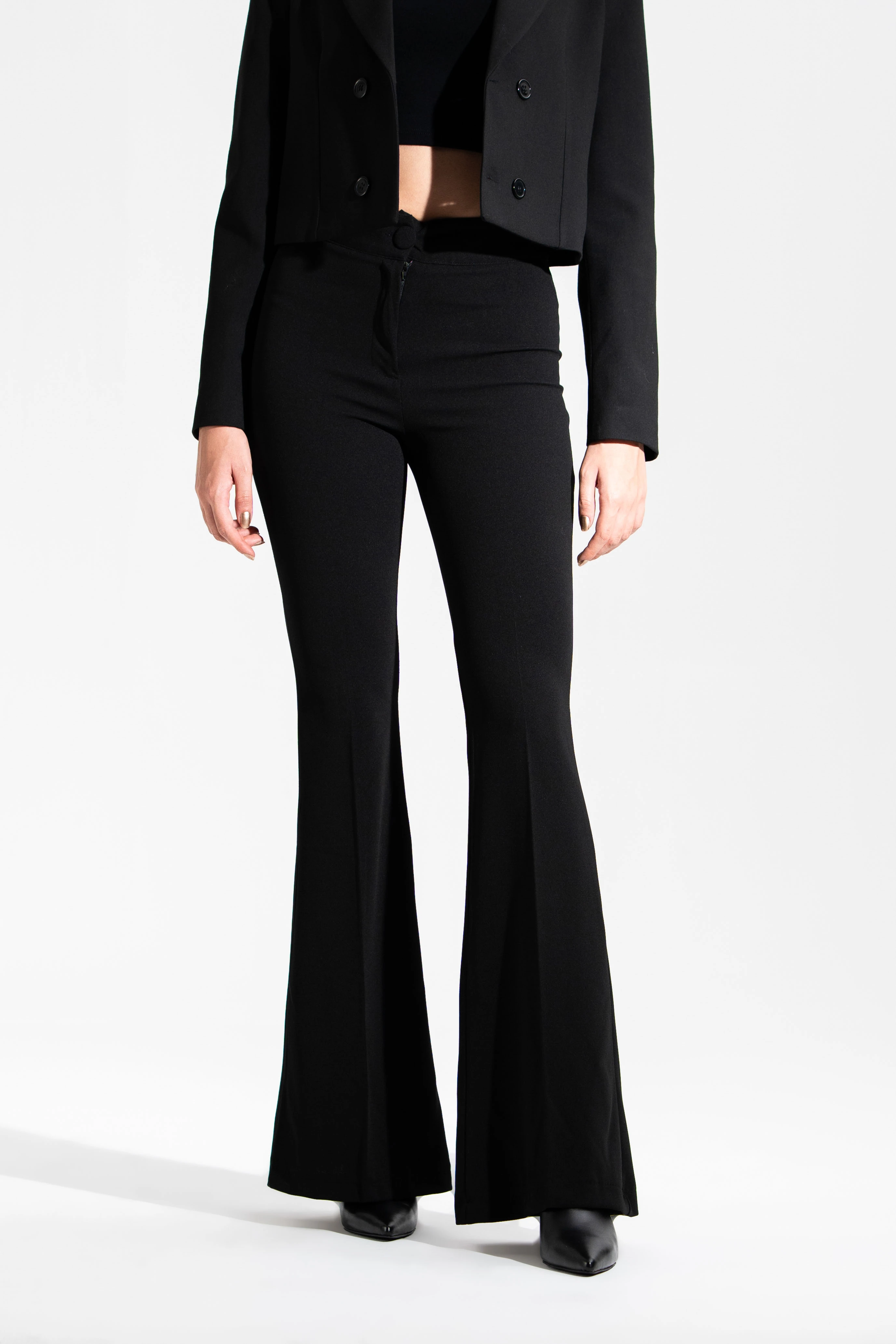 Tek Düğmeli,Sihirli,Süper Likralı İspanyol Pantolon