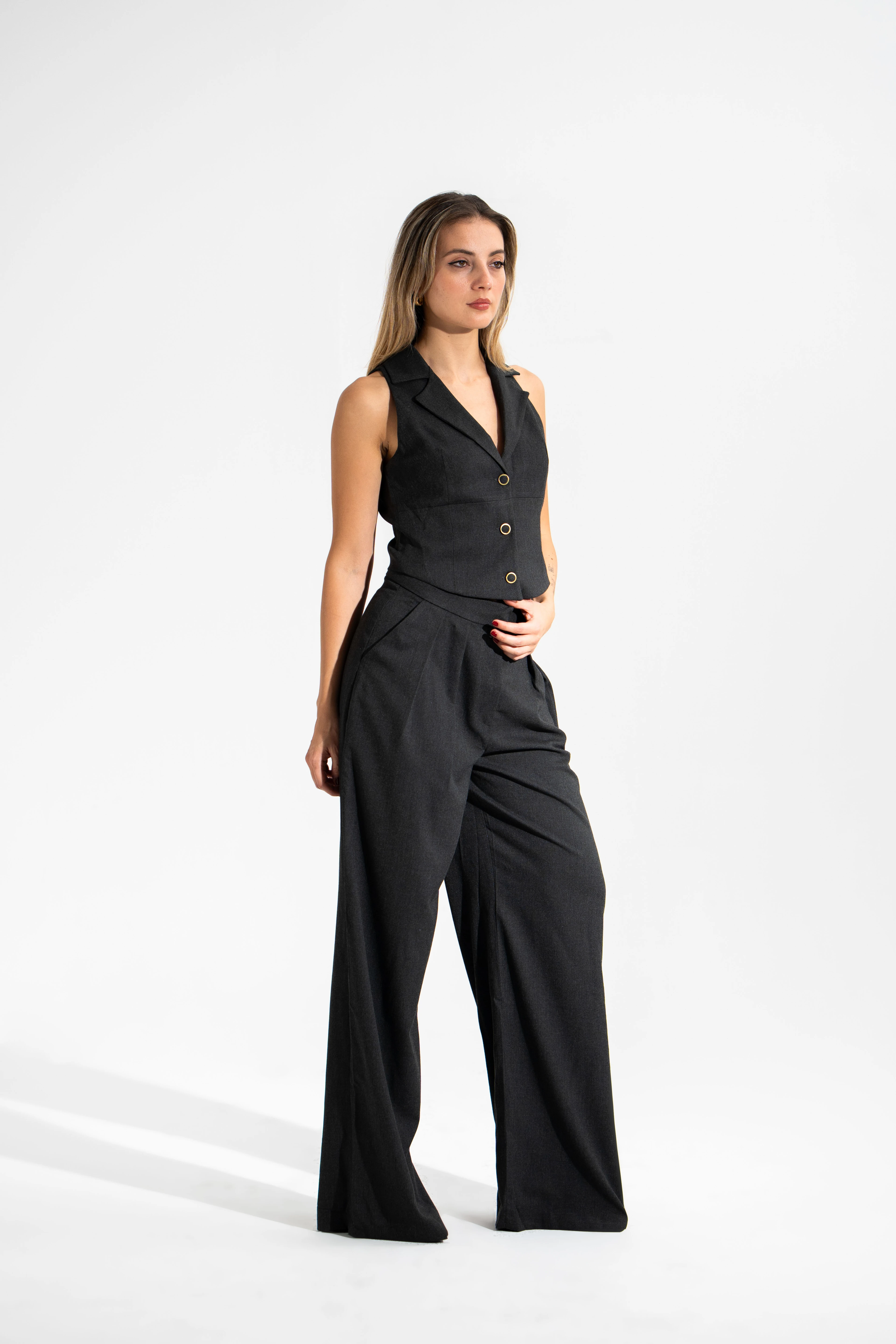 Yelekli,Maskulen Takım-Antrasit