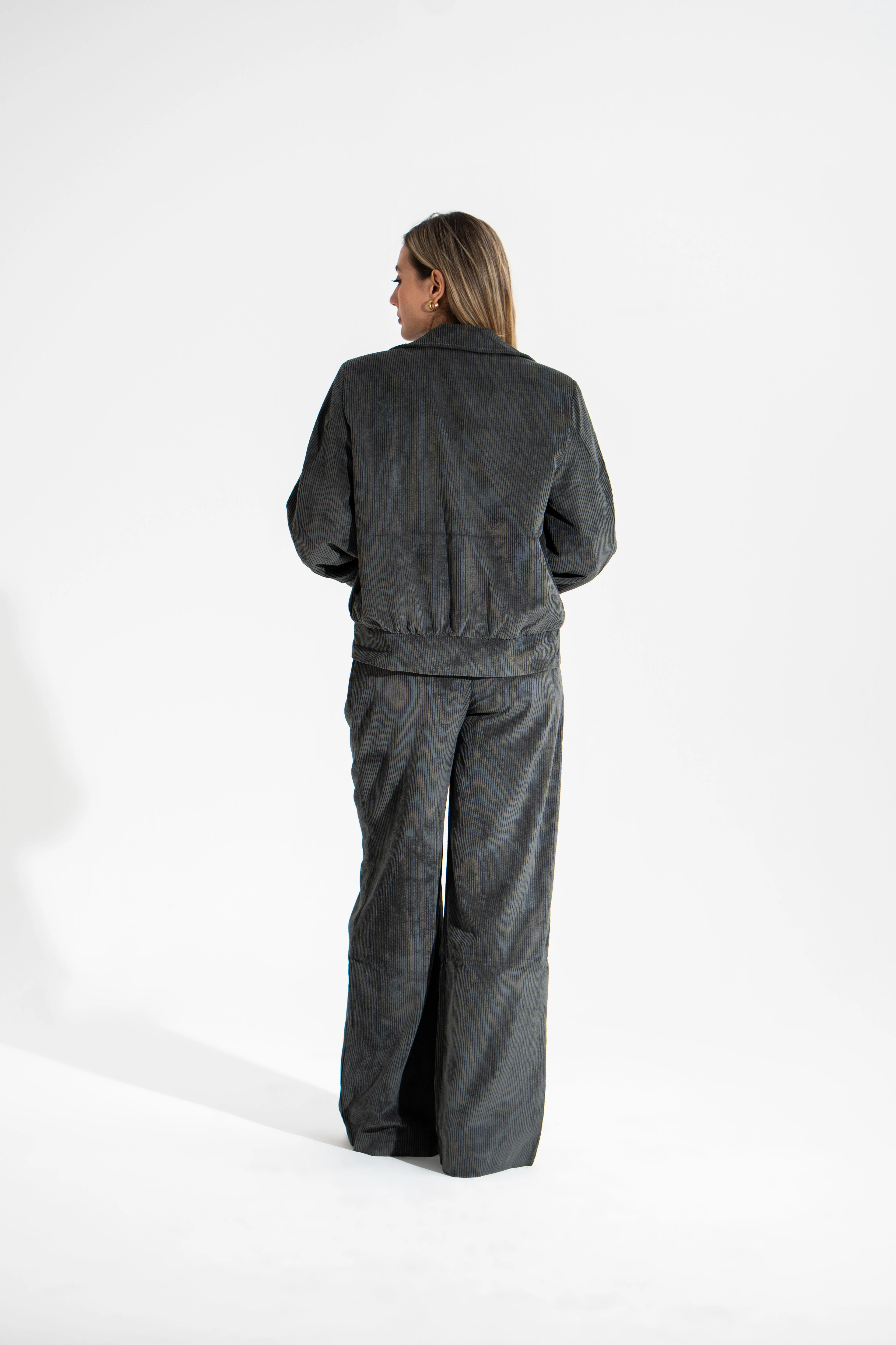 Tencel Kadife Takım-Antrasit