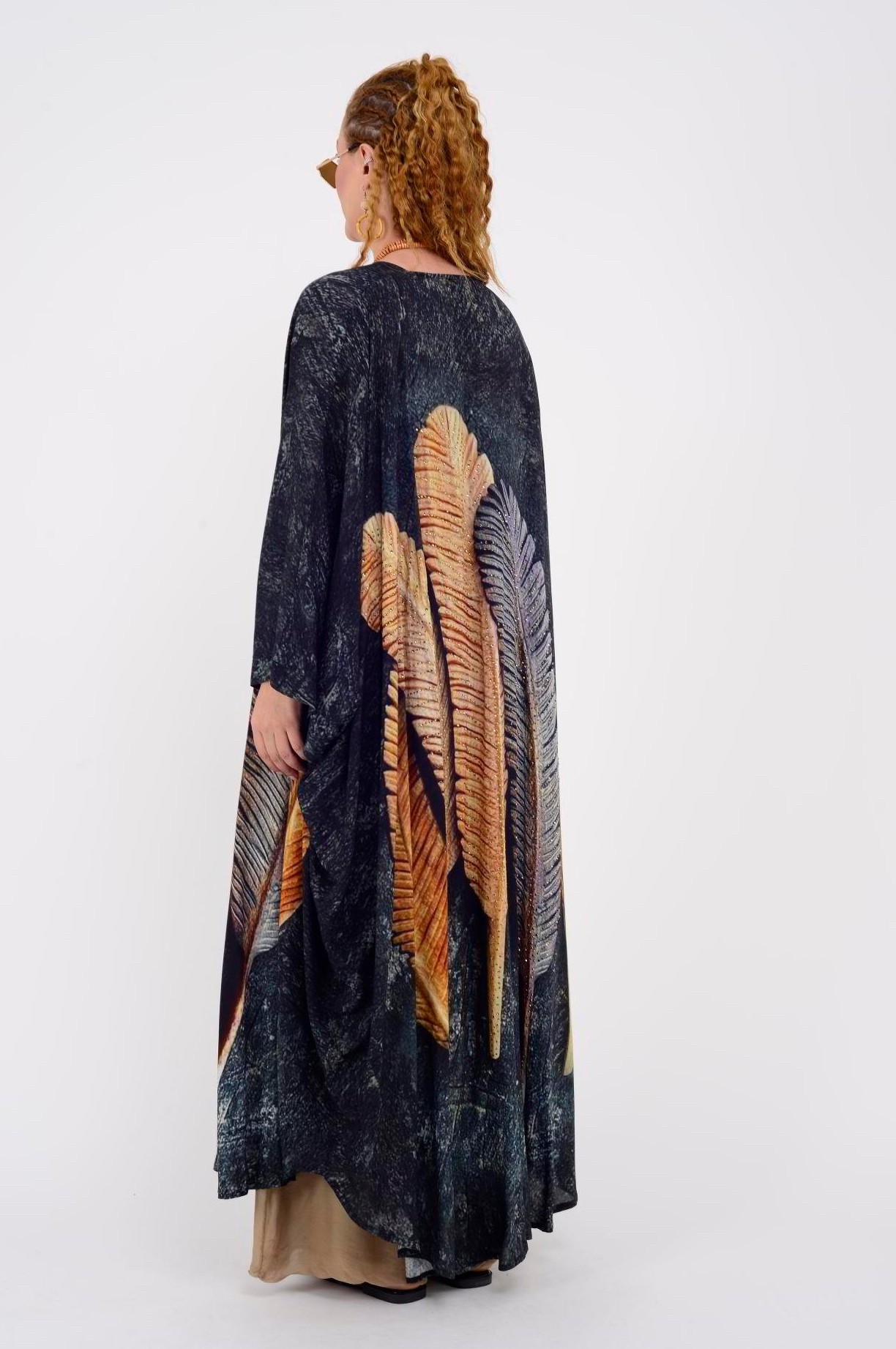 İtalyan,Tüy Desen Ham Kimono