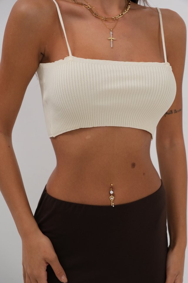 İnce Askılı Crop Top