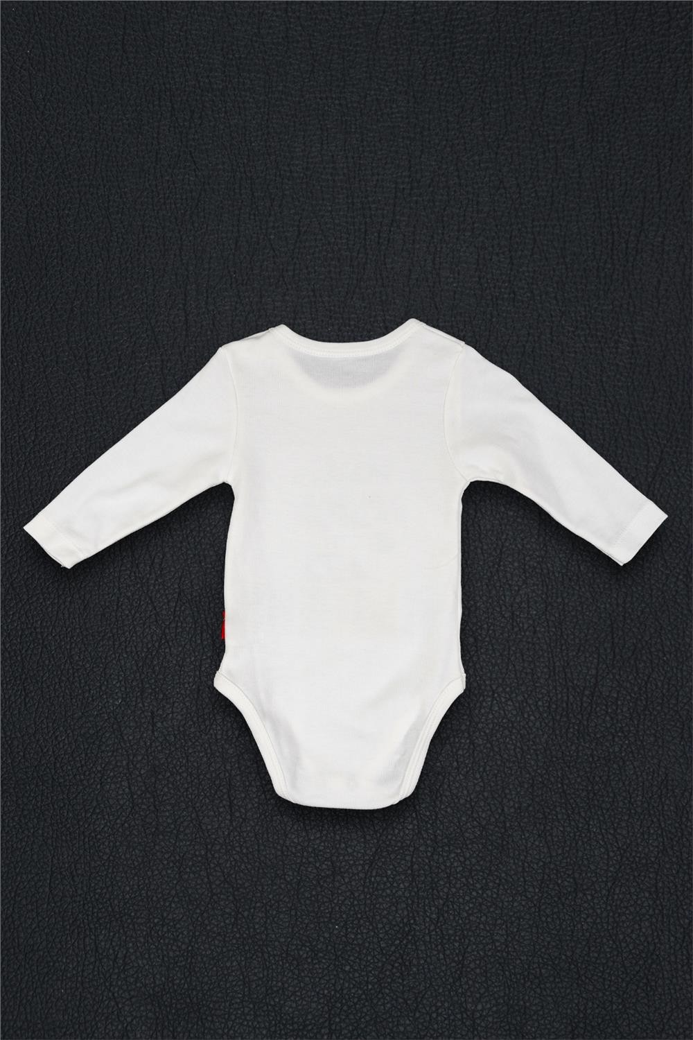 Unisex Bebek Beyaz Her Şey Seninle Güzel Annem Baskılı Alttan Çıtçıtlı Zıbın