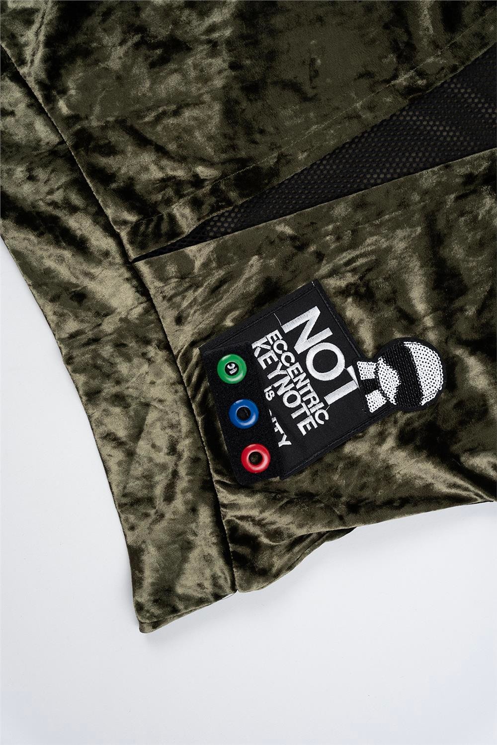 Kadın Yeşil Souchi Marka Parlak Kadife Sweatshirt
