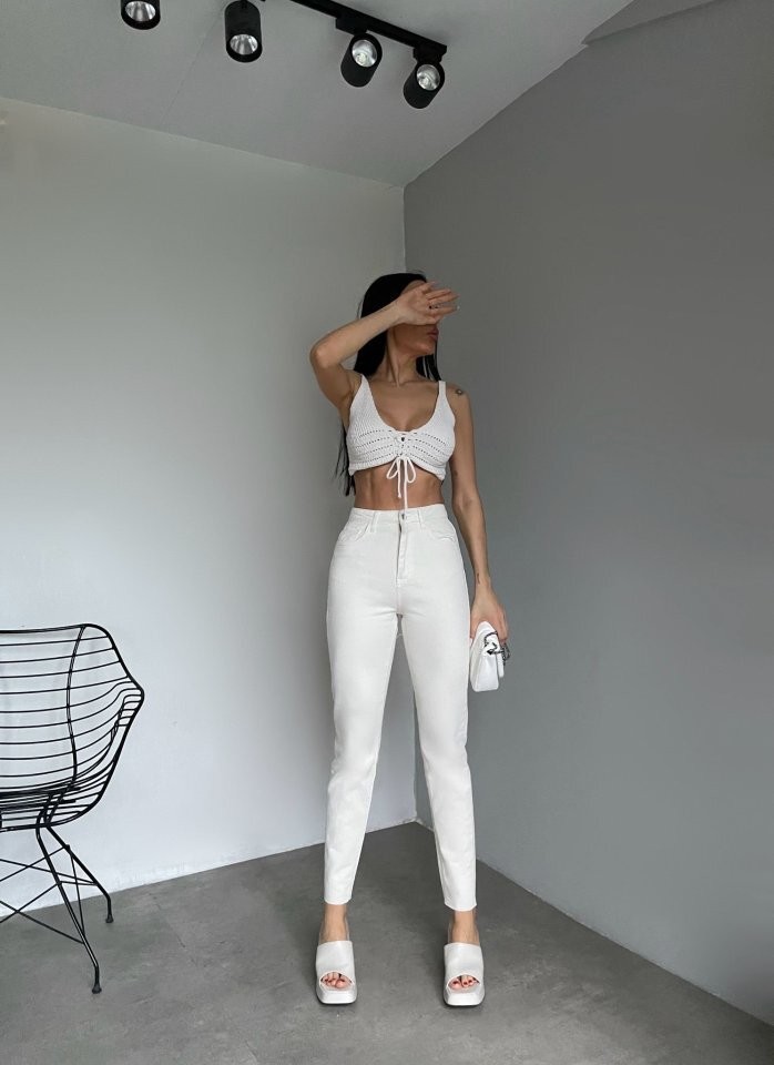 Kadın Yüksek Bel Skny Jeans Pantolon