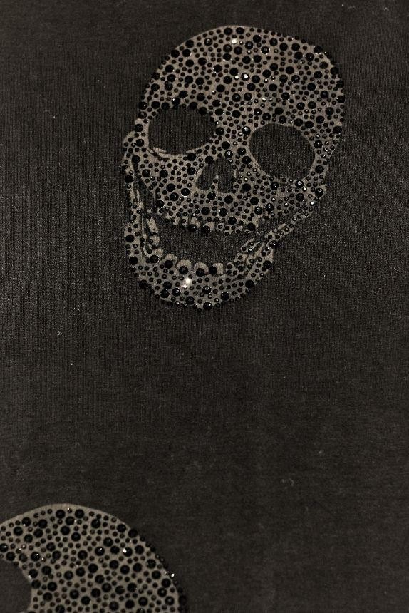 Kadın Siyah Kuru Kafalı Uzun Kollu Sweatshirt