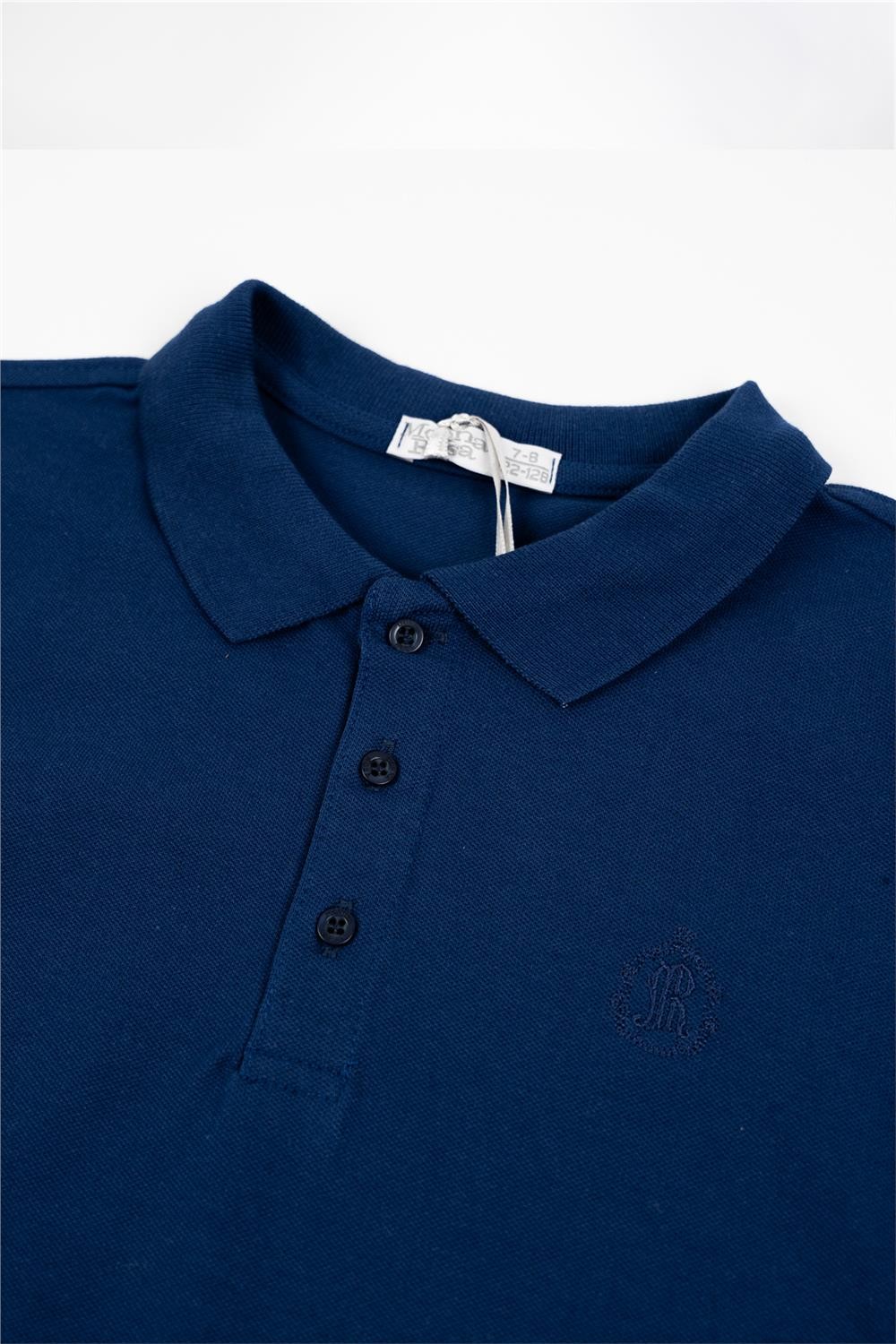 Erkek Çocuk Lacivert Polo Yaka Mevsimlik Sweatshirt