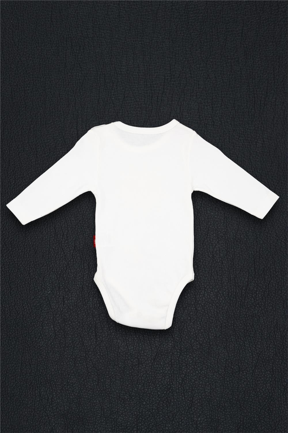 Unisex Bebek Beyaz Gülen Güneş Alttan Çıtçıtlı Zıbın