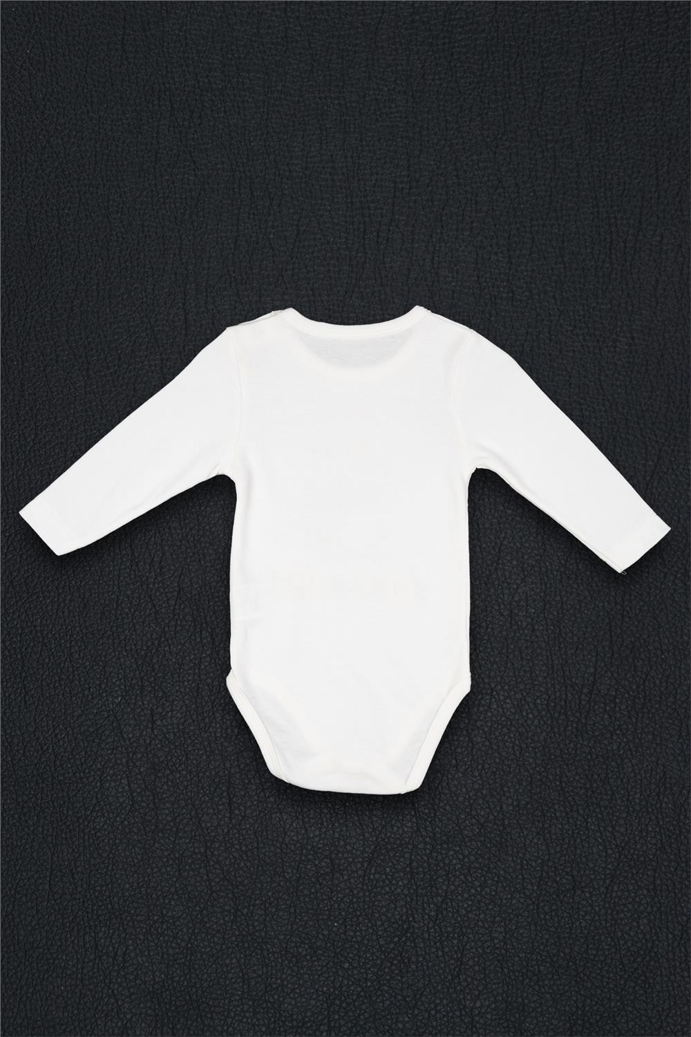 Unisex Bebek Beyaz Her Şey Seninle Güzel Babaanne Baskılı Alttan Çıtçıtlı Zıbın