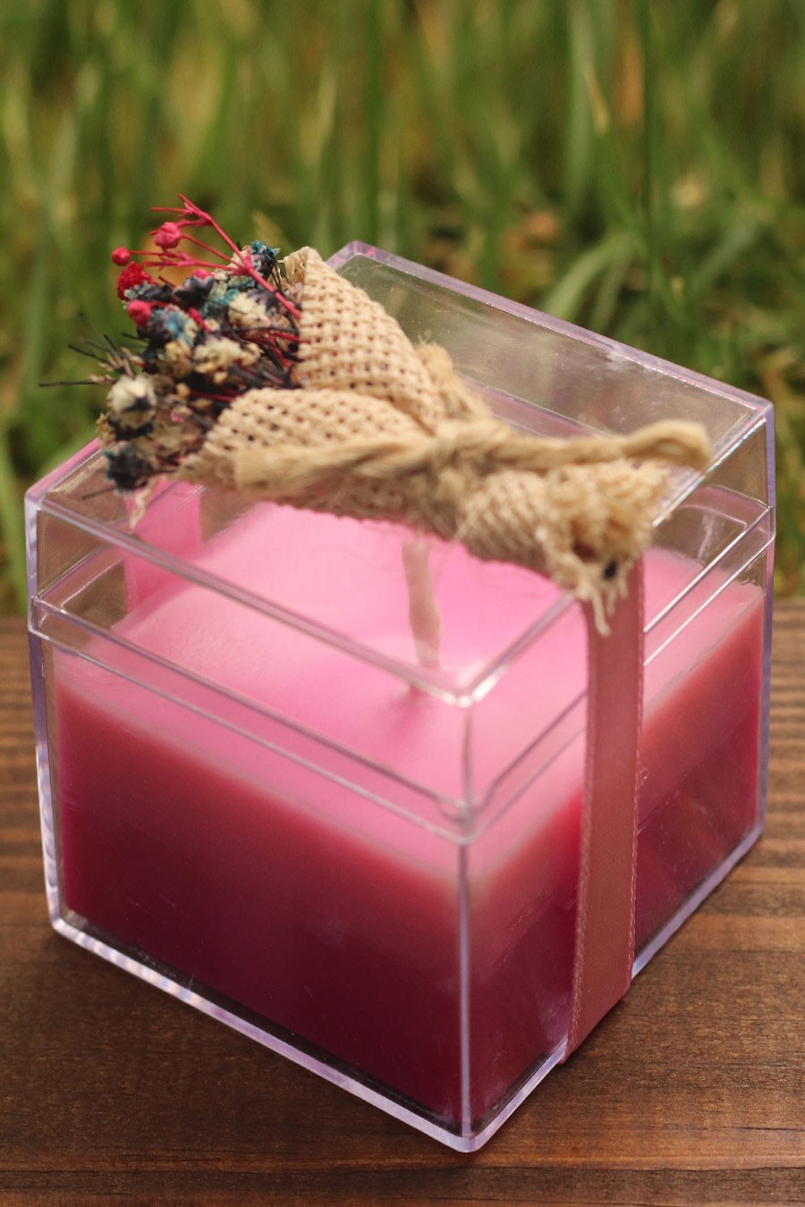 Organik Doğal Kokulu Soya Wax Mor Yeşil Pembe Krem Renk 4'lü Hediyelik Mum