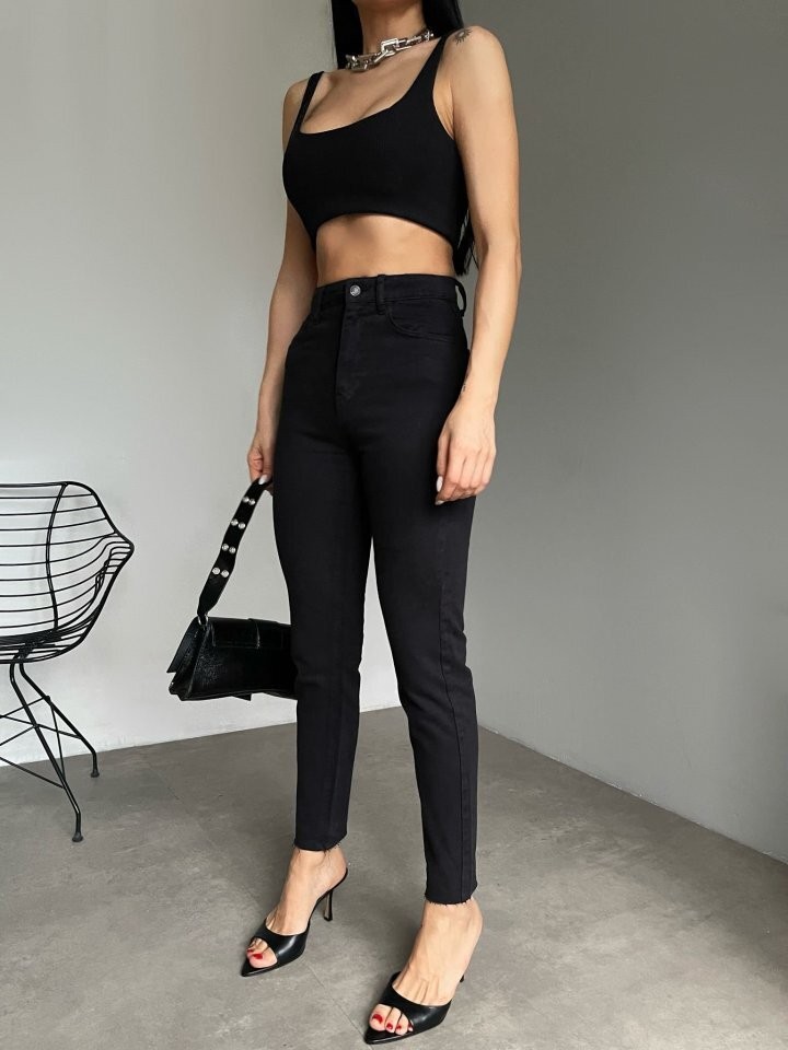 Kadın Yüksek Bel Skny Jeans Pantolon