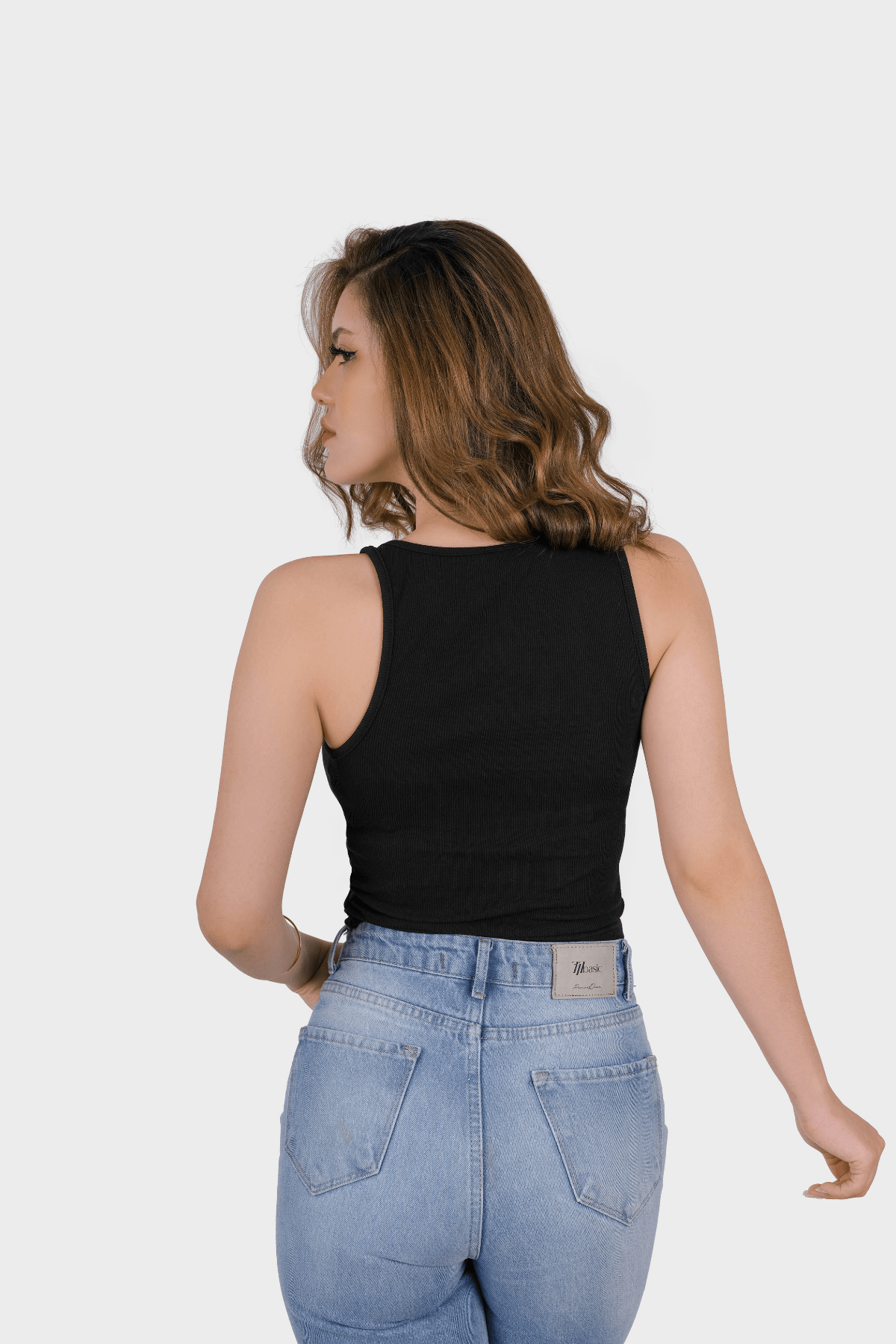 Kadın Şeffaf Askılı Beyaz Kaşkorse Yazlık Şık Body Crop