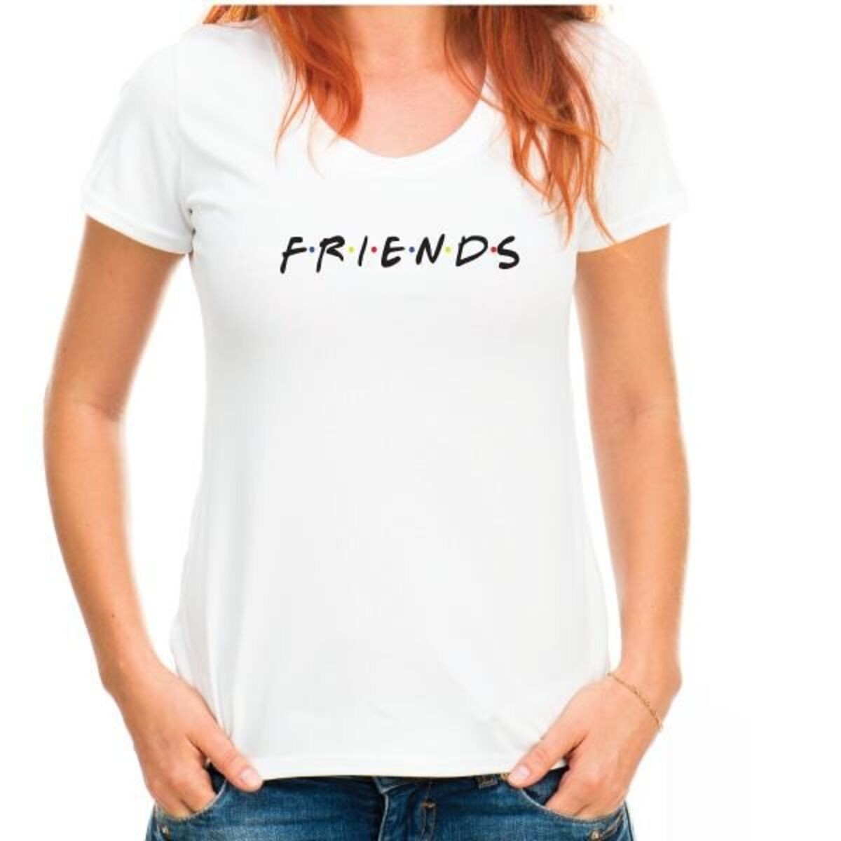 Kadın Beyaz Friends Tişört