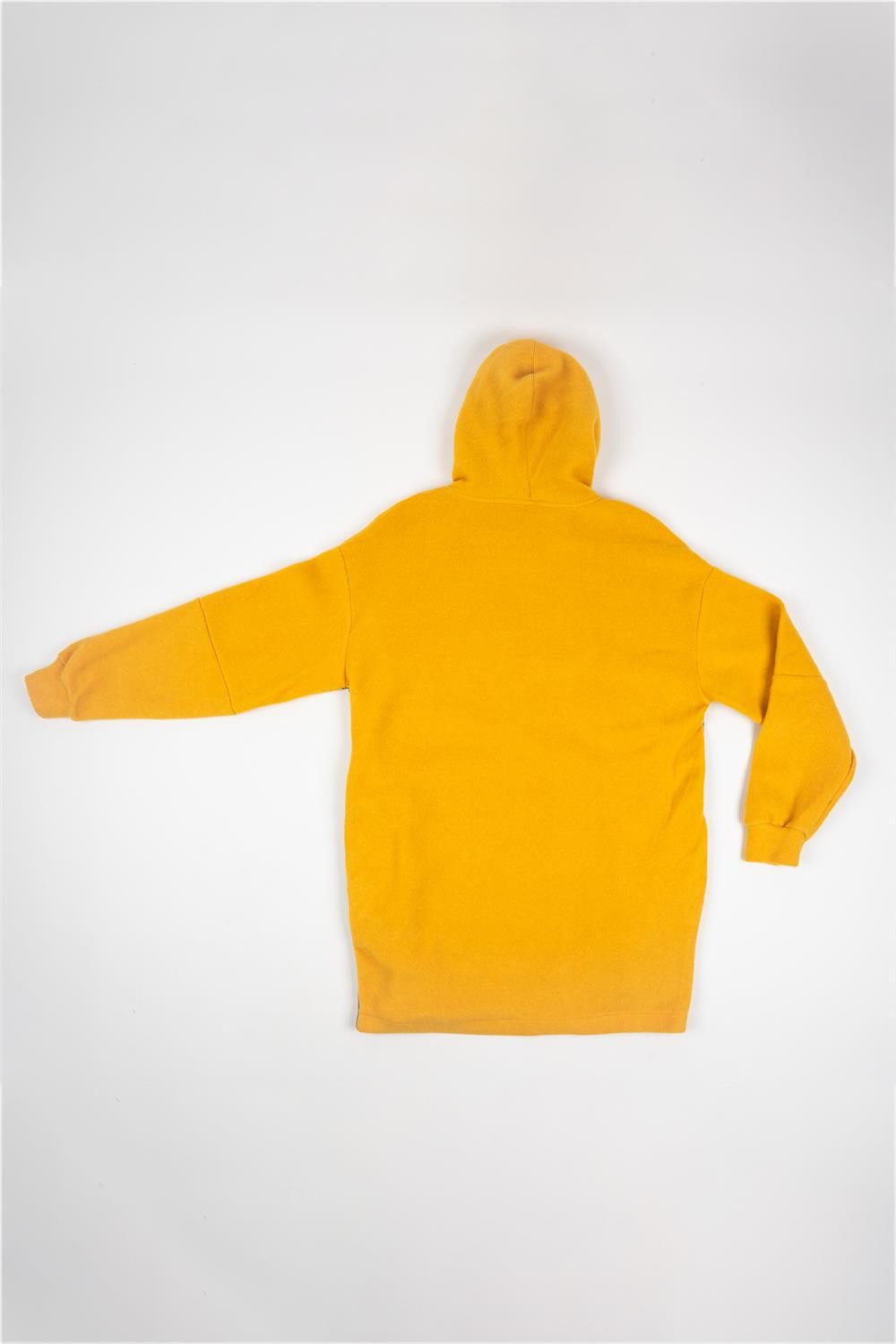 Kadın Sarı Yazılı Polar Sweatshirt