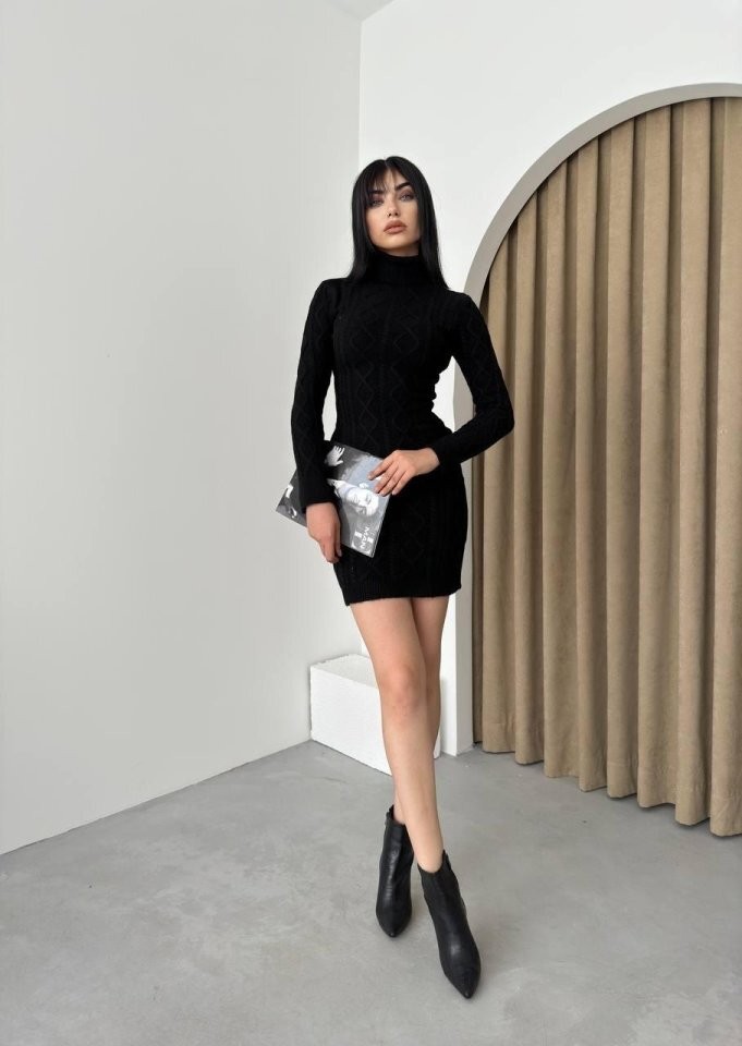 Livorna Boğazlı Mini Elbise