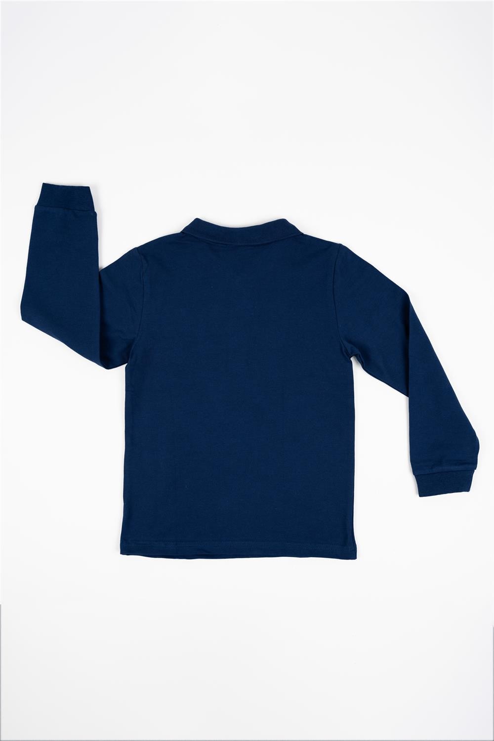 Erkek Çocuk Lacivert Polo Yaka Mevsimlik Sweatshirt