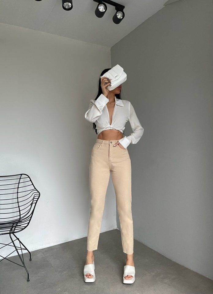 Kadın Yüksek Bel Skny Jeans Pantolon