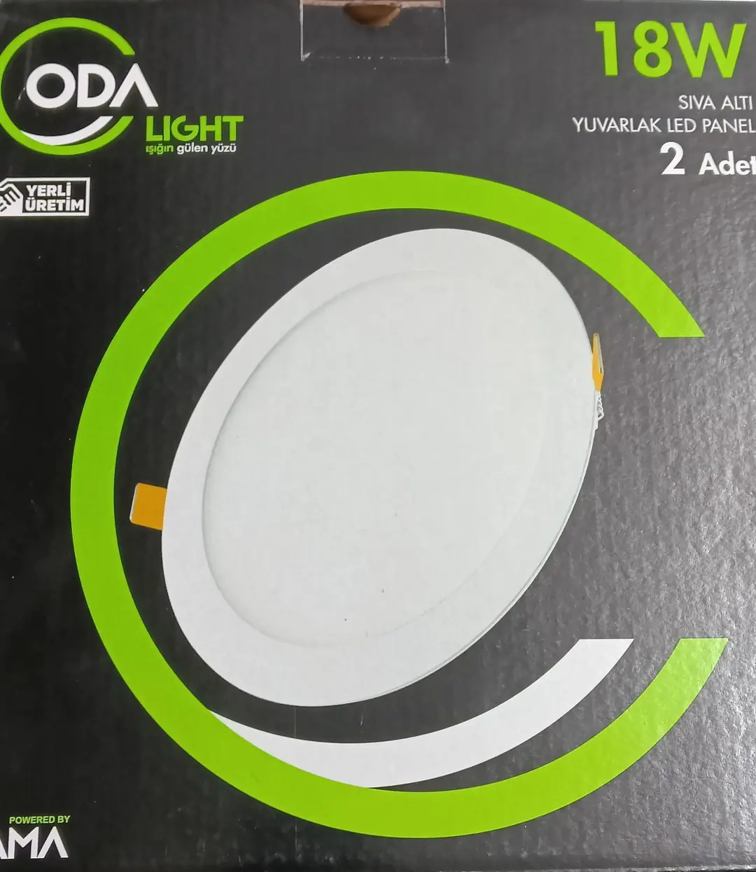 ODA LIGHT 18W SIVA ALTI LED PANEL 2 ADET TANE FİYATIDIR
