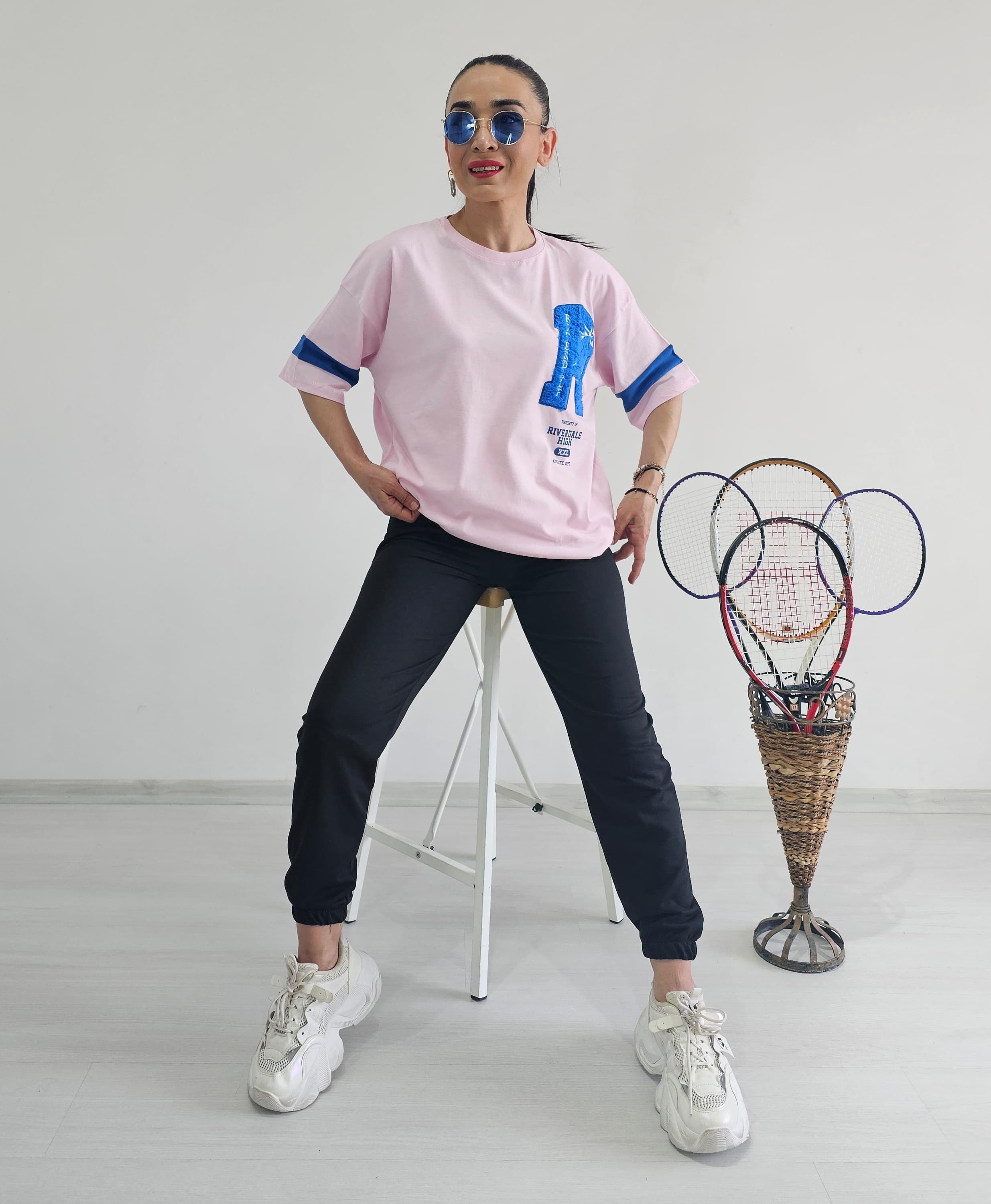 Peluşlu Tişört - Pembe