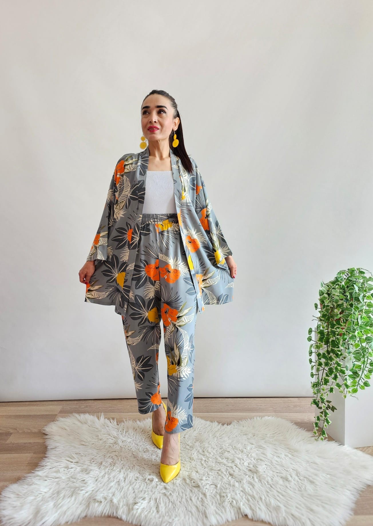 BTX Şalvar Kimono Takım  - FÜME