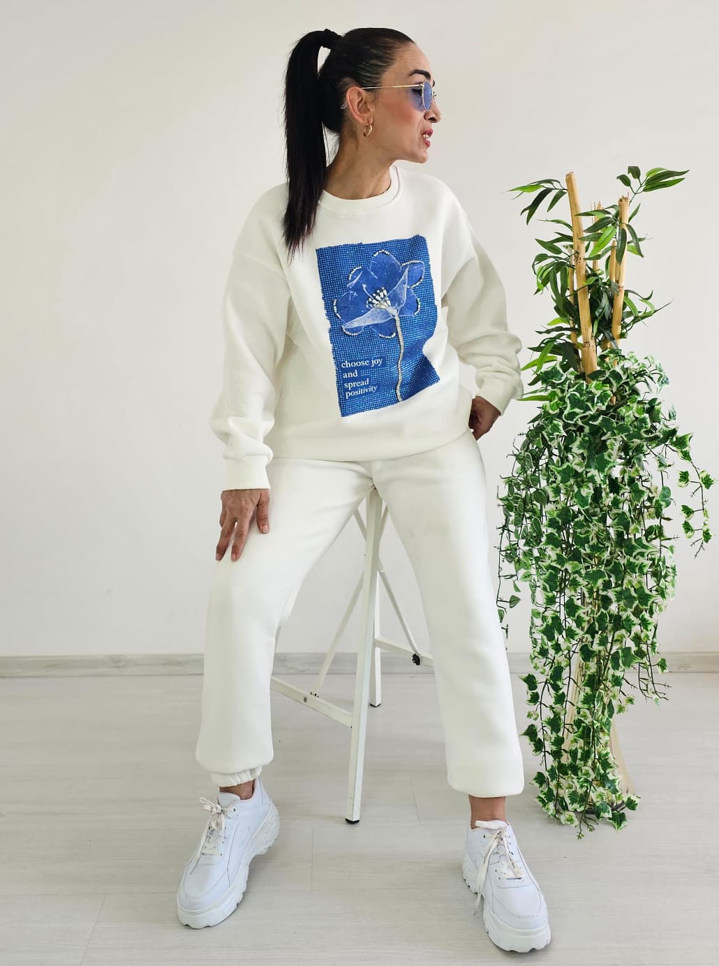 Pullu Oversize 3 İp Eşofman Takımı