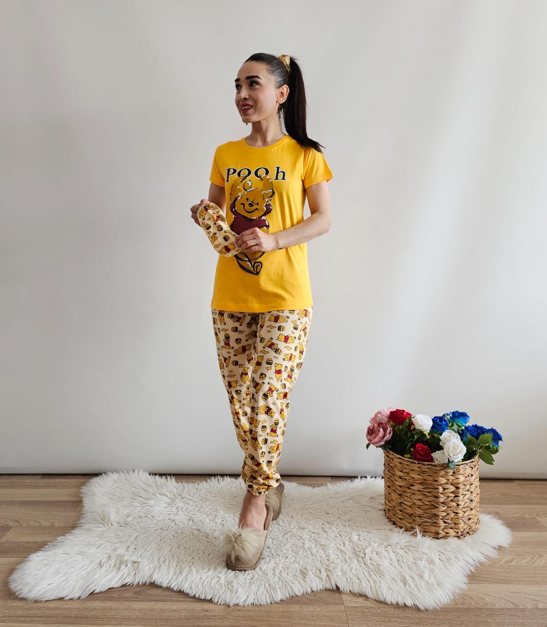 Pooh Ayıcık Pijama Takımı - SARI