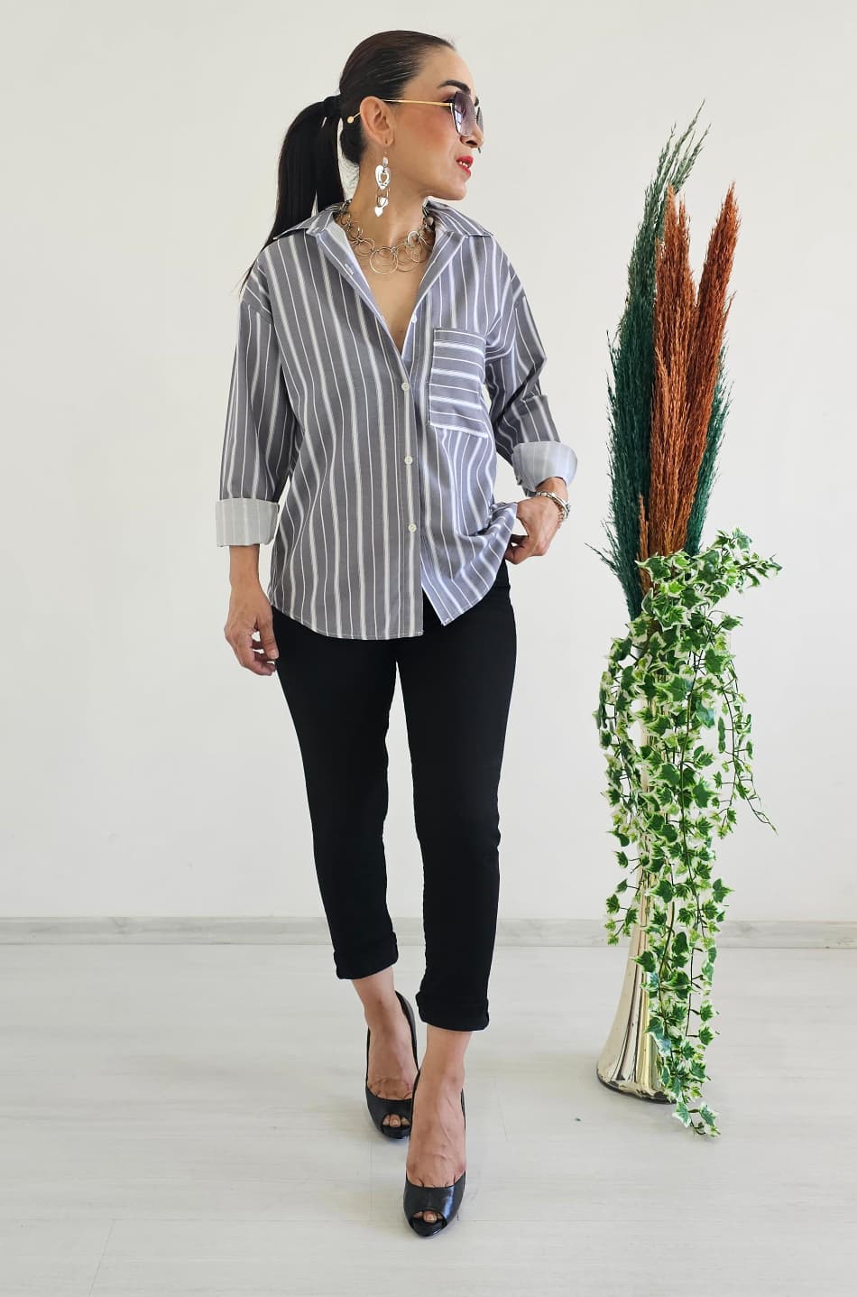 Kol Model Gömlek - FÜME