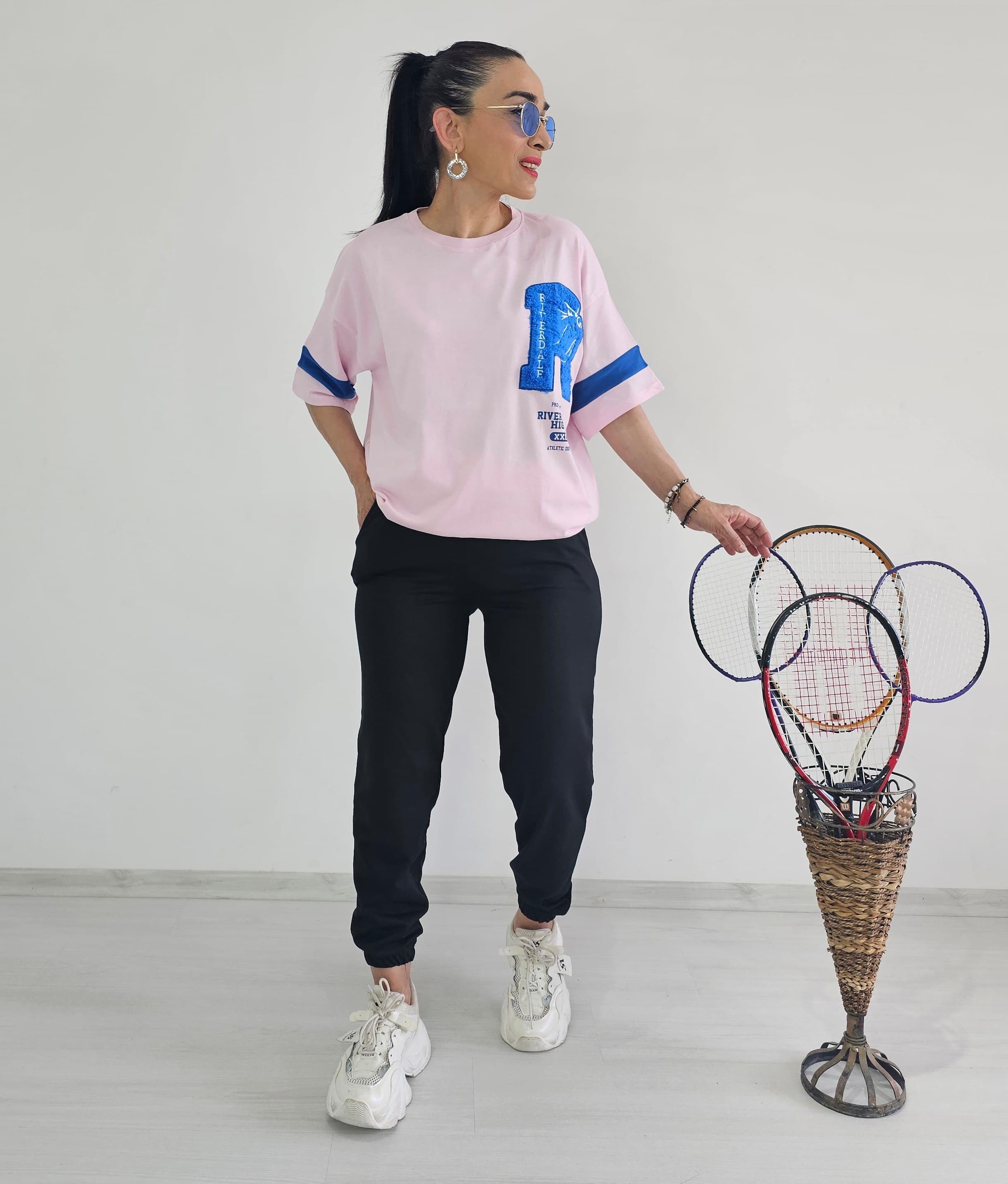 Peluşlu Tişört - Pembe