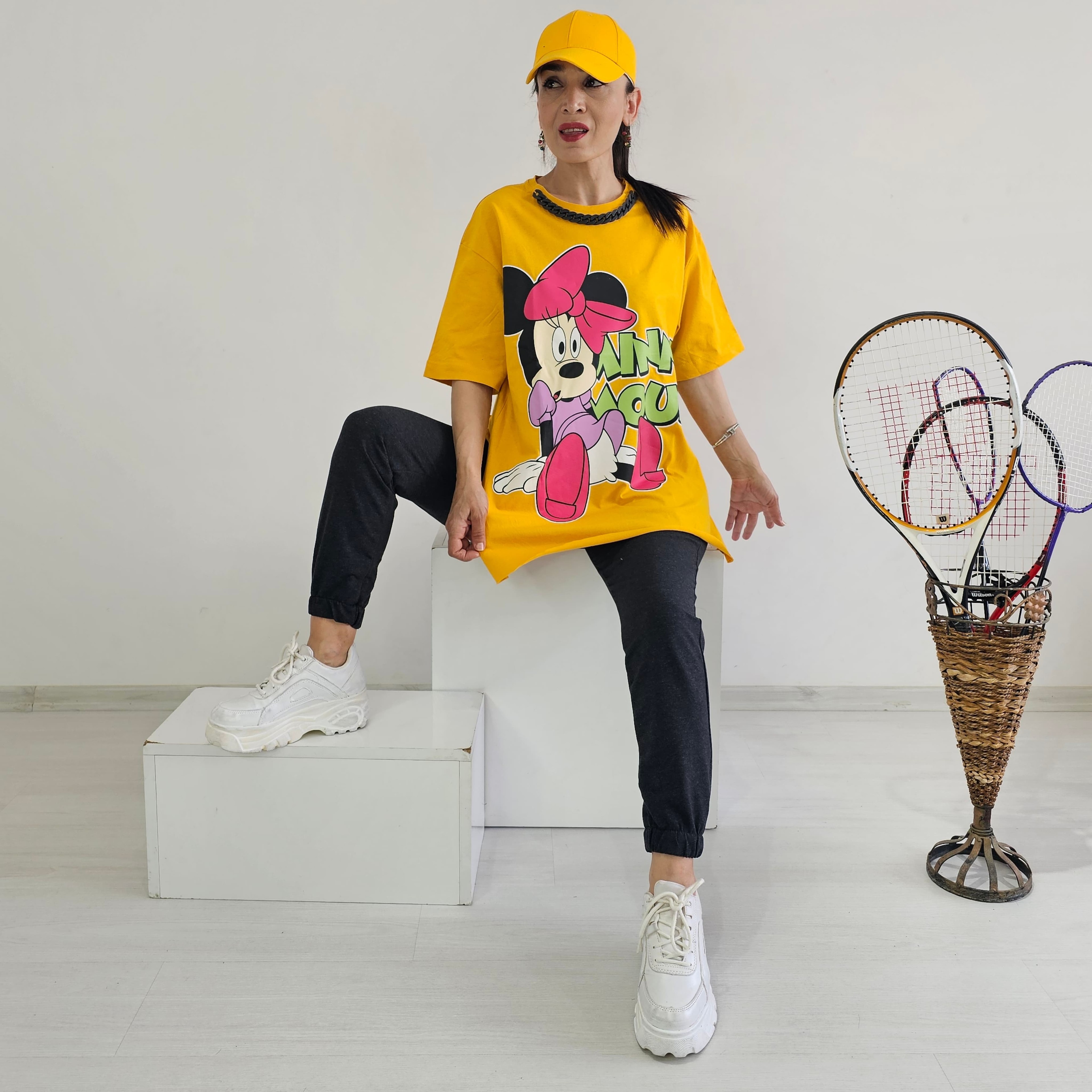 Kolye Detay Mickey Eşofman Takımı - HARDAL