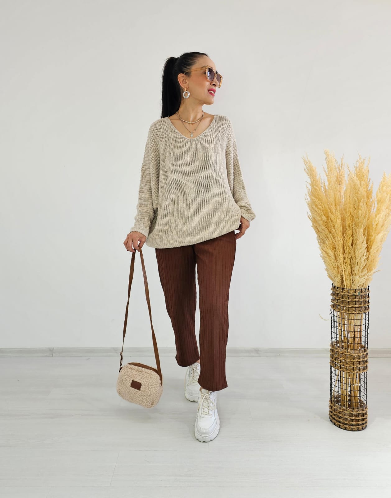 Yarasa Kol Örme Kazak - TAŞ