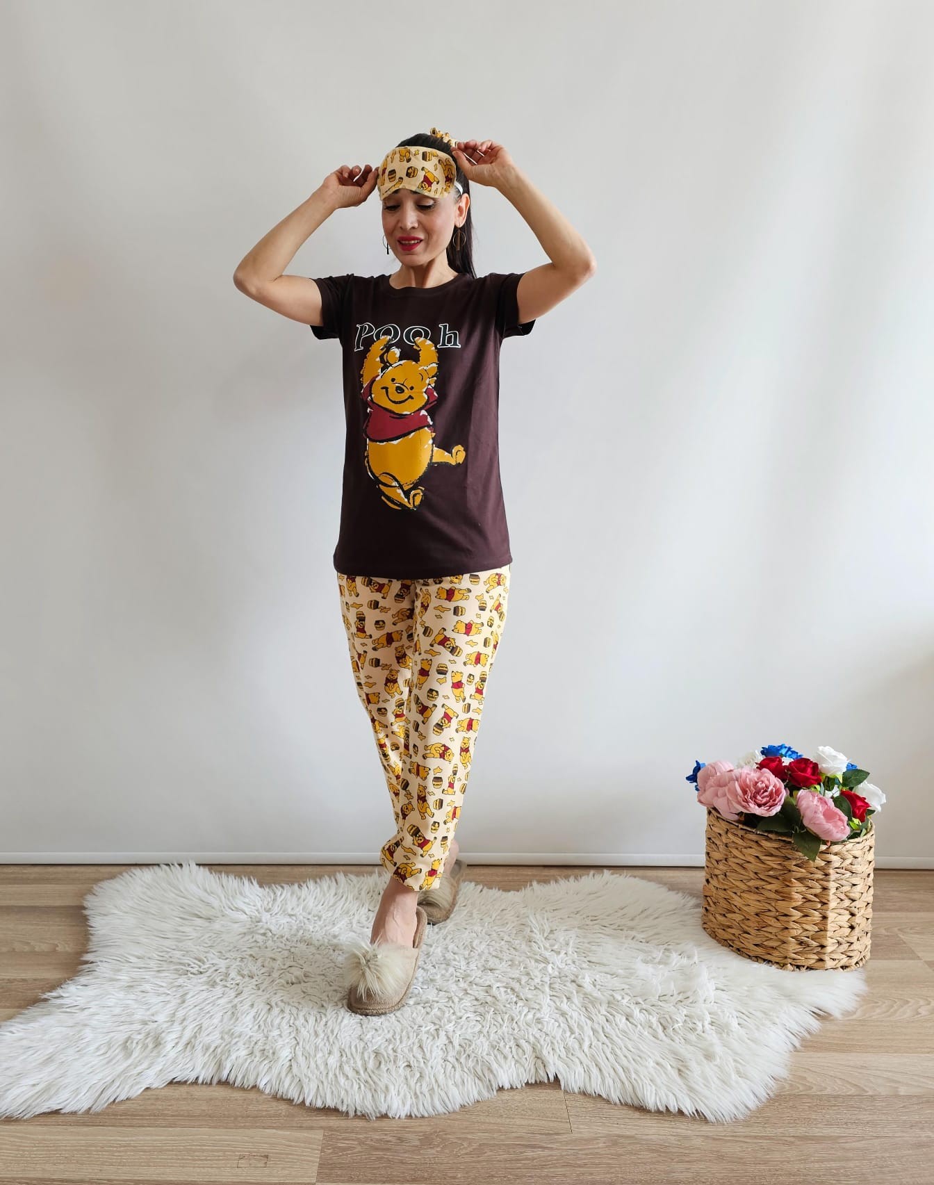 Pooh Ayıcık Pijama Takımı - ACI KAHVE