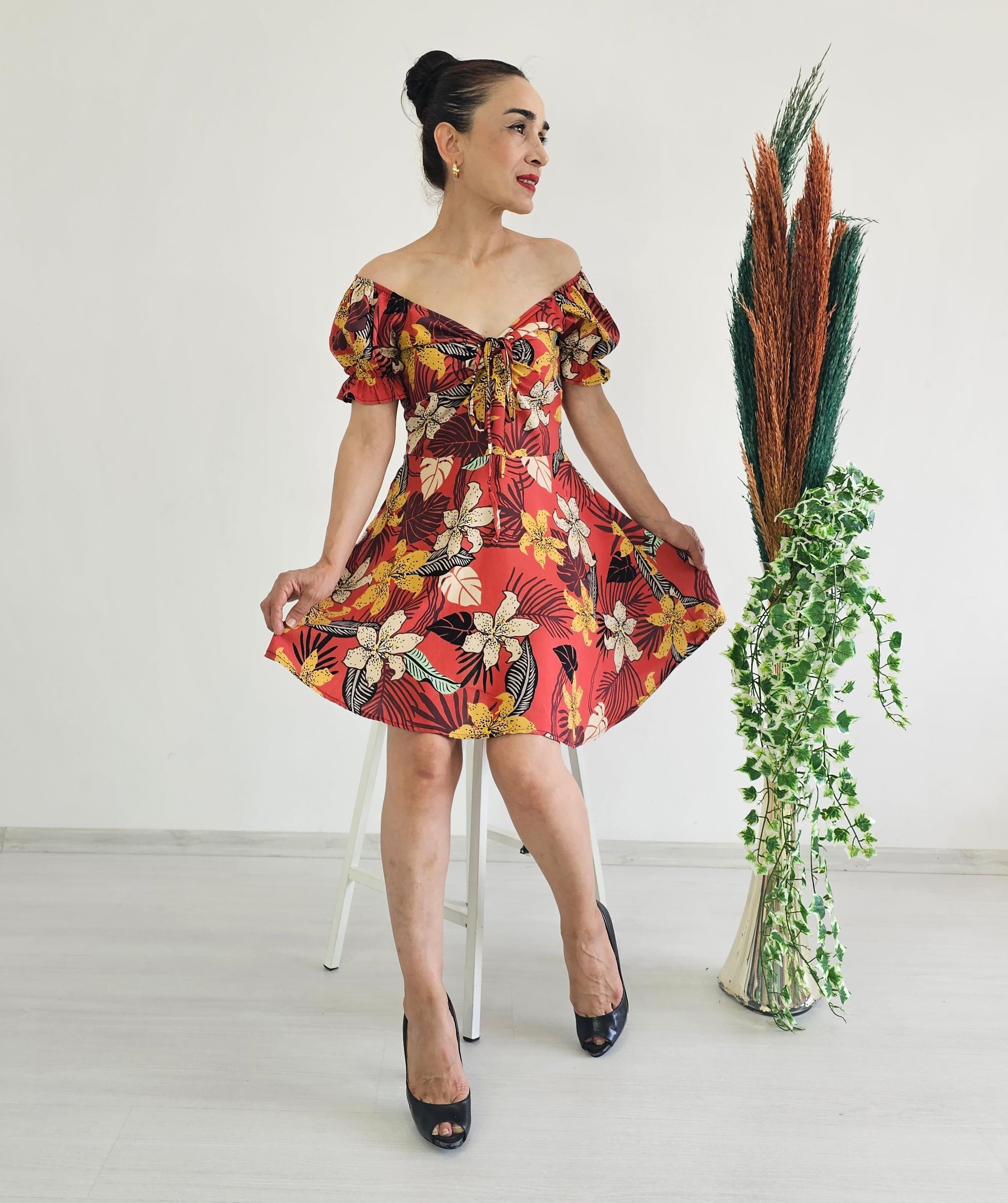 Madonna Gül Elbise