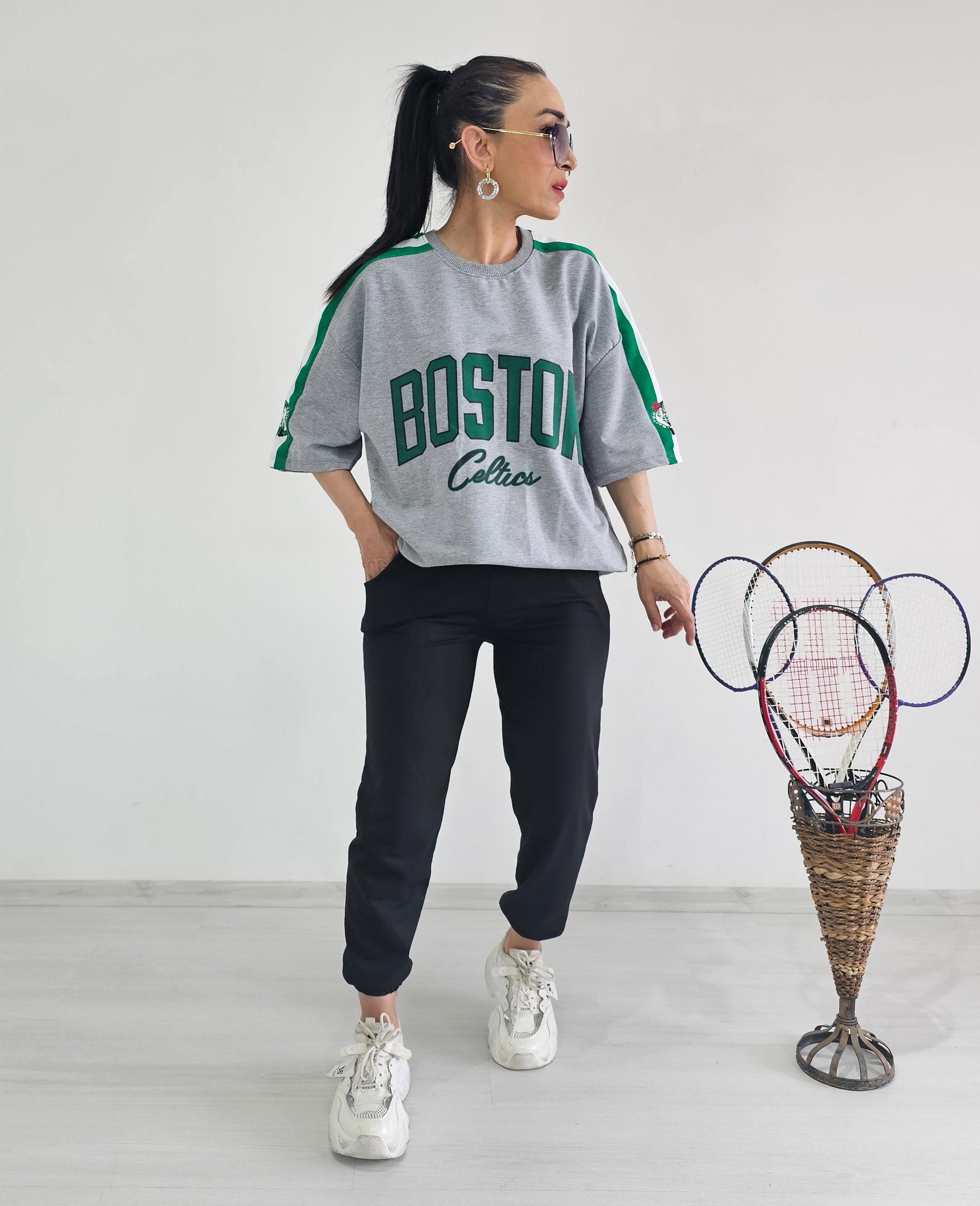 Boston Baskı Tişört