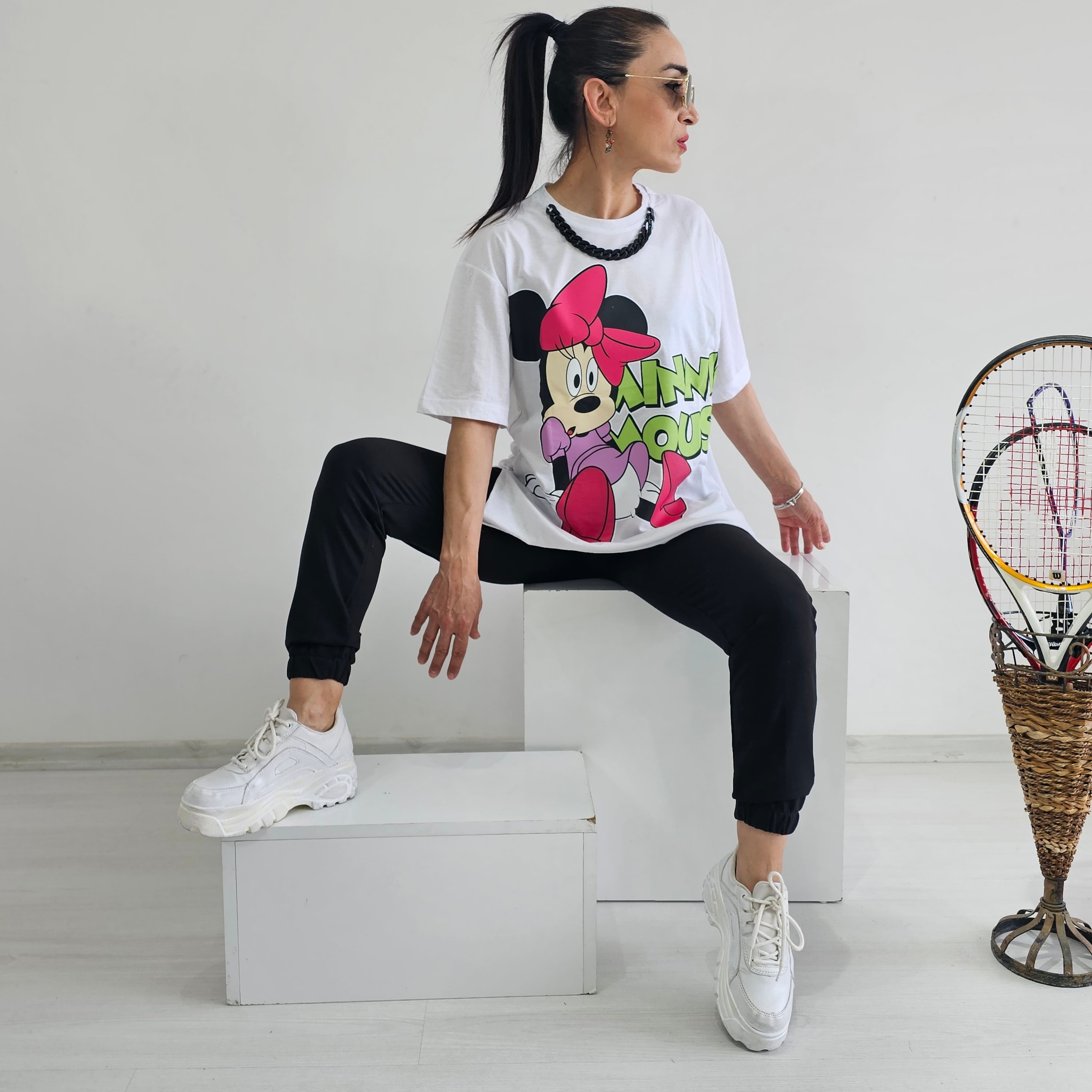 Kolye Detay Mickey Eşofman Takımı