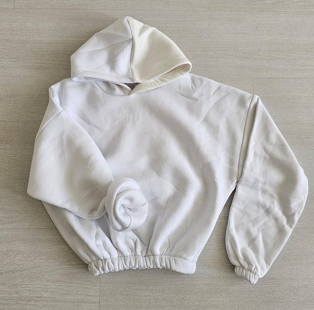 3 İp Şardonlu Sweatshirt - BEYAZ