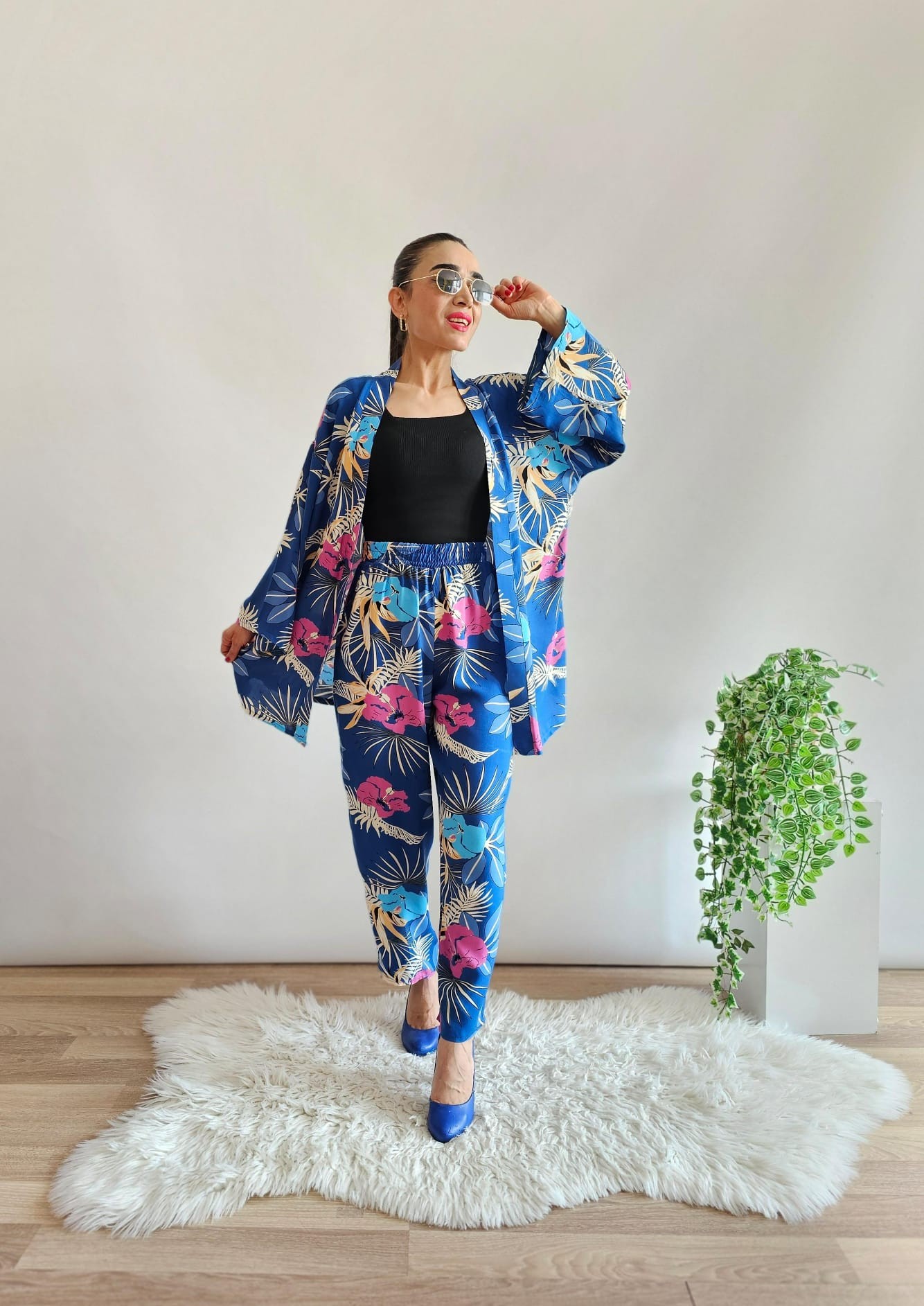 BTX Şalvar Kimono Takım  - Mavi