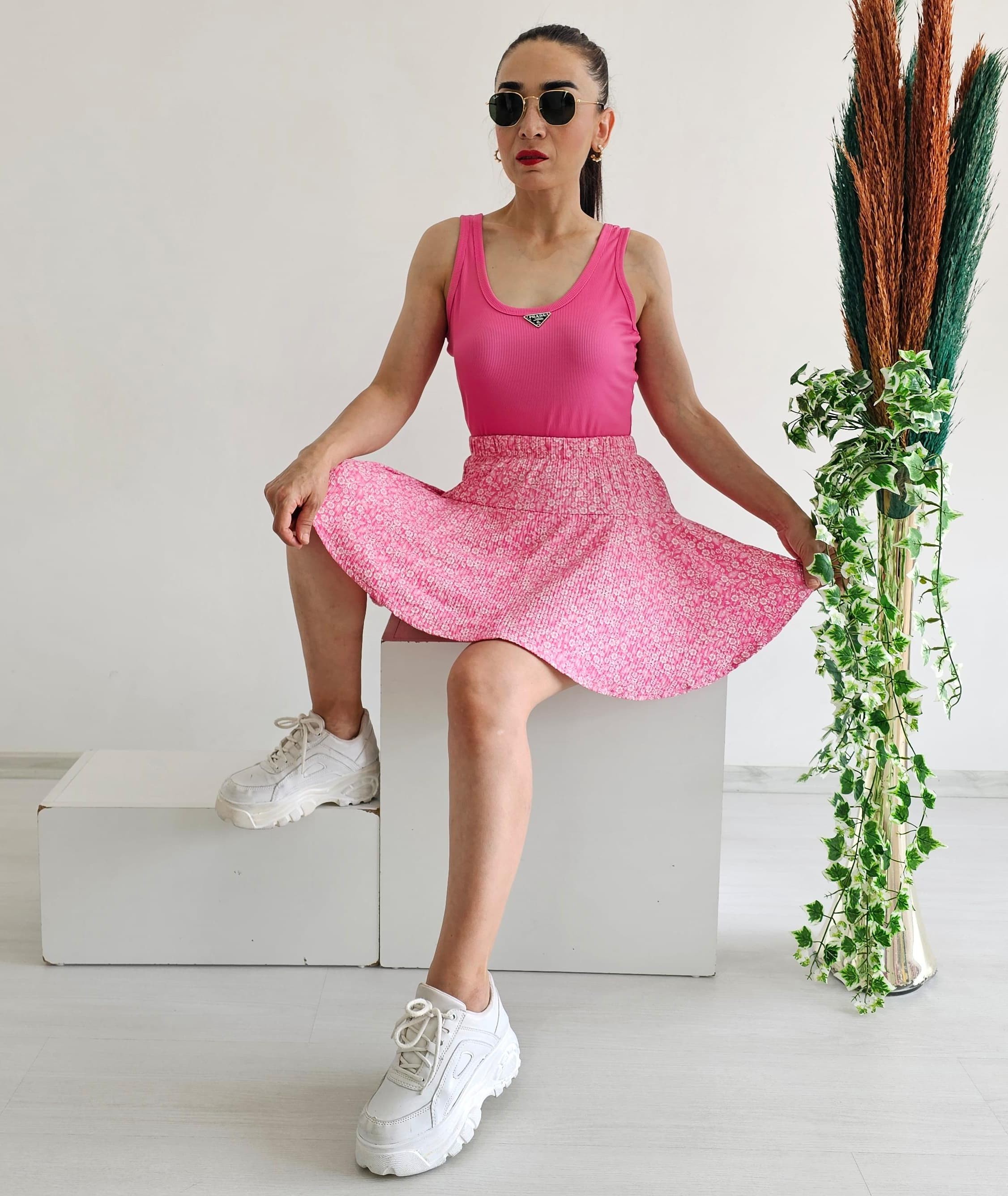 Mzr Şort Etek-pembe