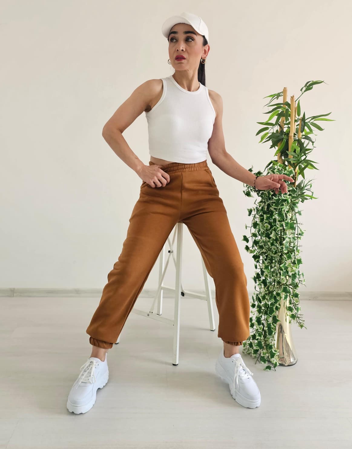 Sioo 3 İp Şardonlu Eşofman Altı